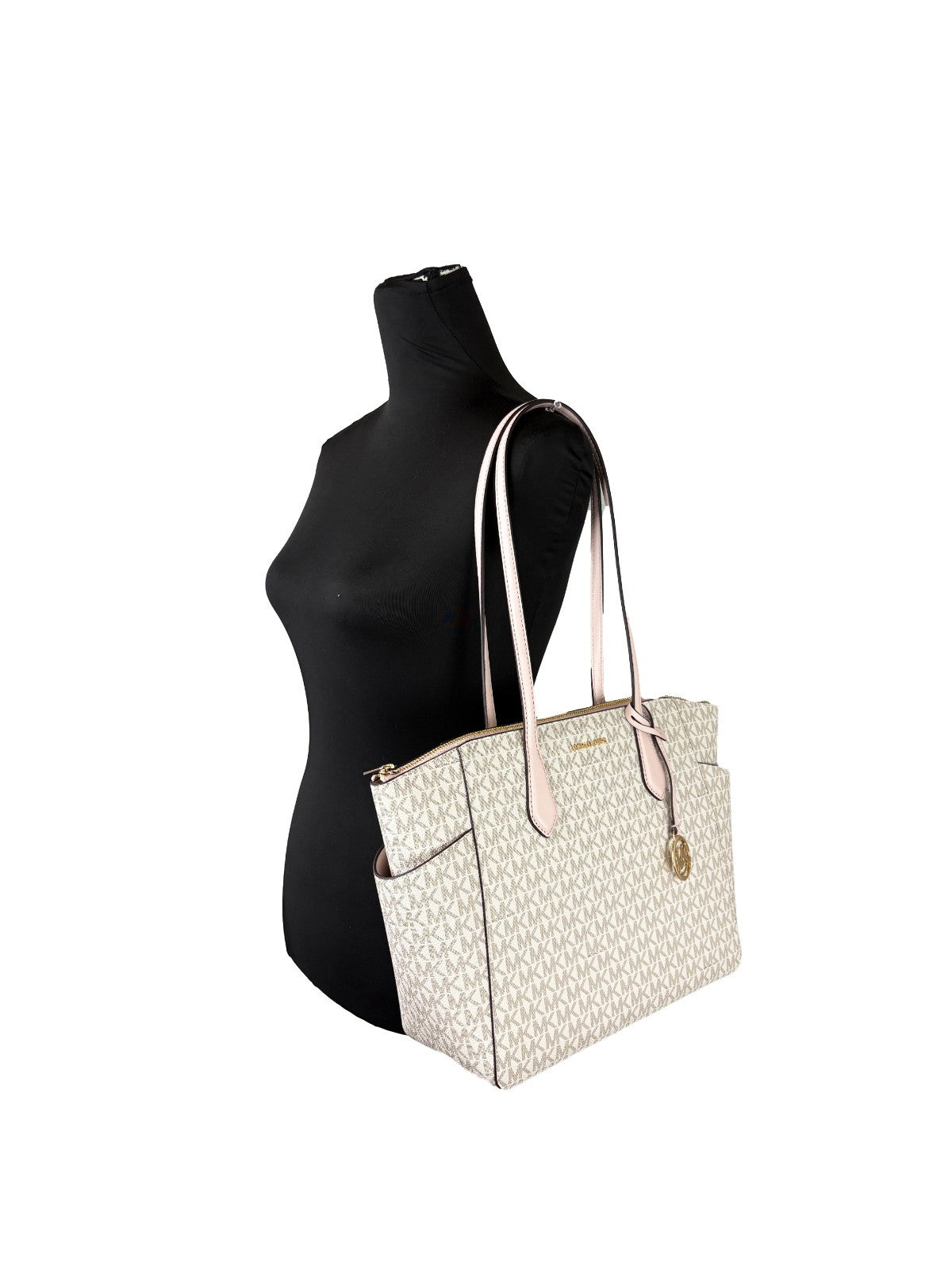 Vanilla Leather Michael Kors Marilyn Medium Tote Bag