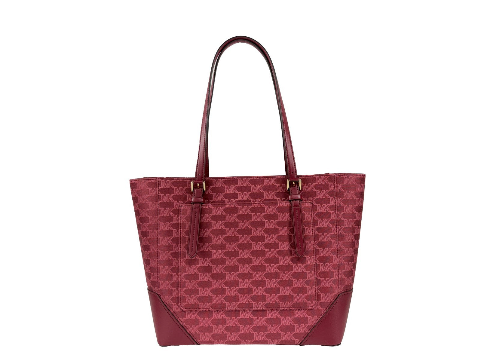 Michael Kors Aria Large Leather Tote Bag with Gold Hardware