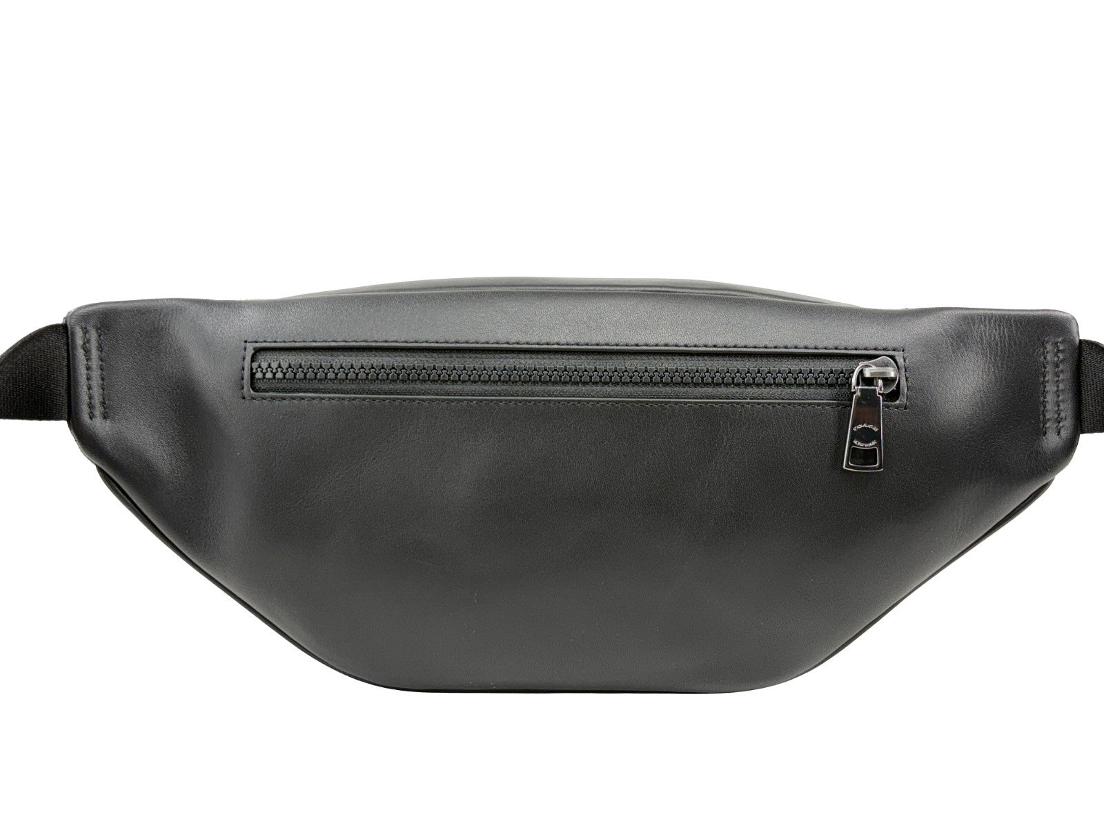 Schwarze Coach Racer Leder-Gürteltasche