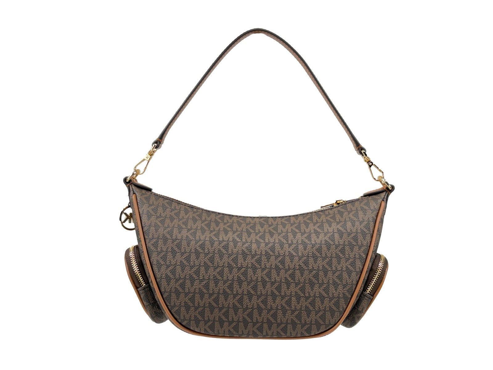 Brown Leather Michael Kors Merritt Convertible Crossbody Bag