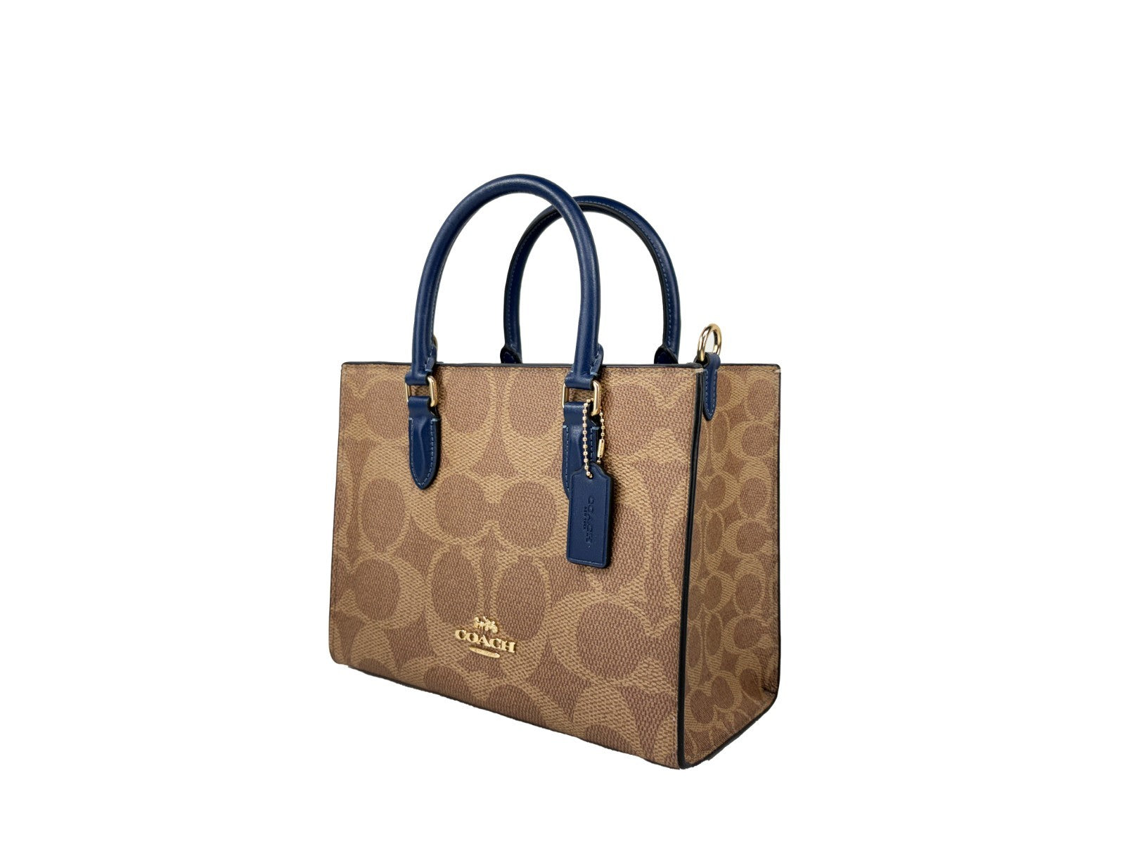 Coach Leather Maggie Small Signature Crossbody Tote Bag