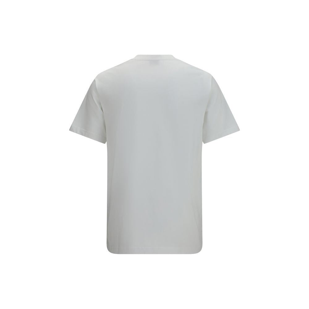 White Cotton T-Shirt with Kenzo Embroidered Logo