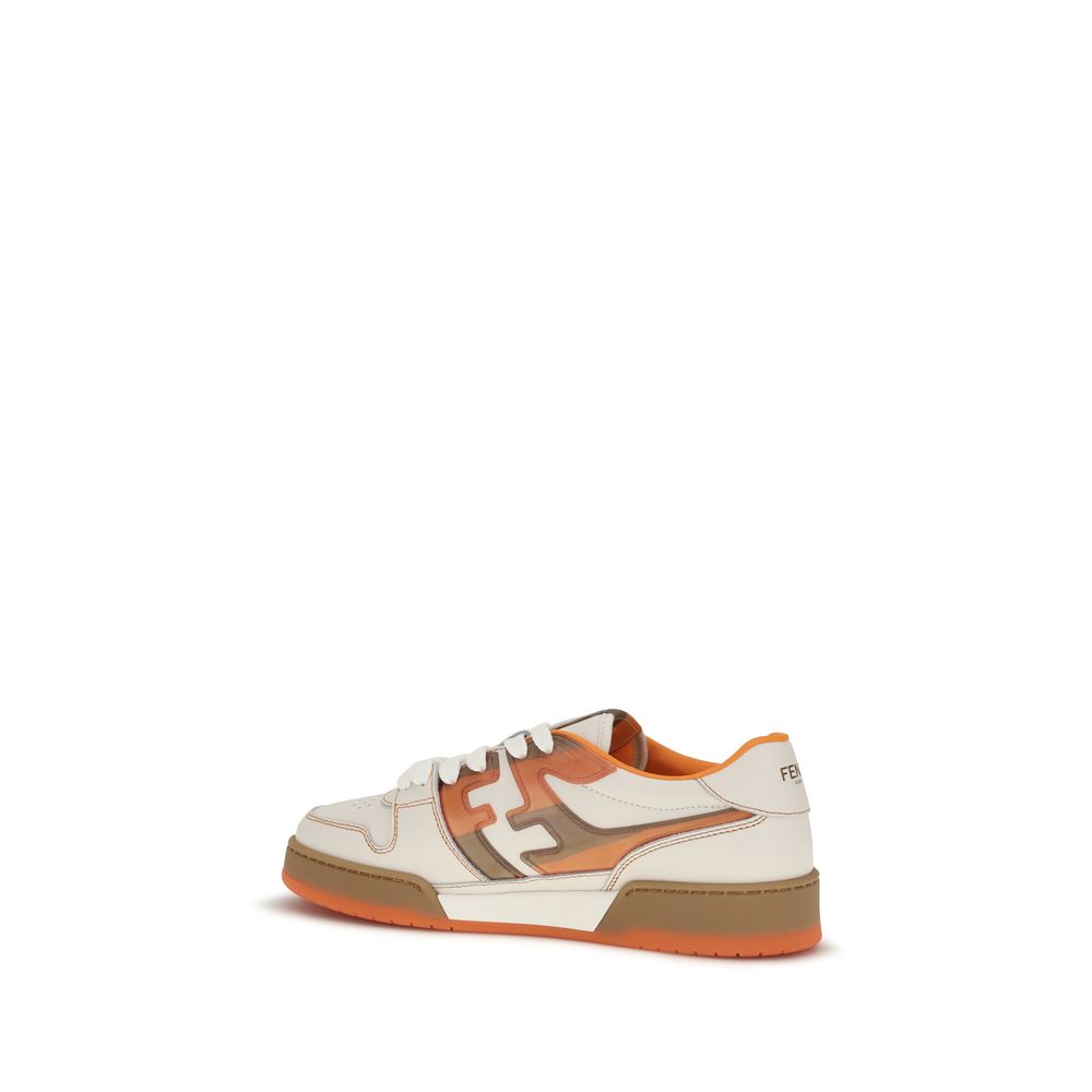 Multicolor Leather Sneakers with Suede Accents