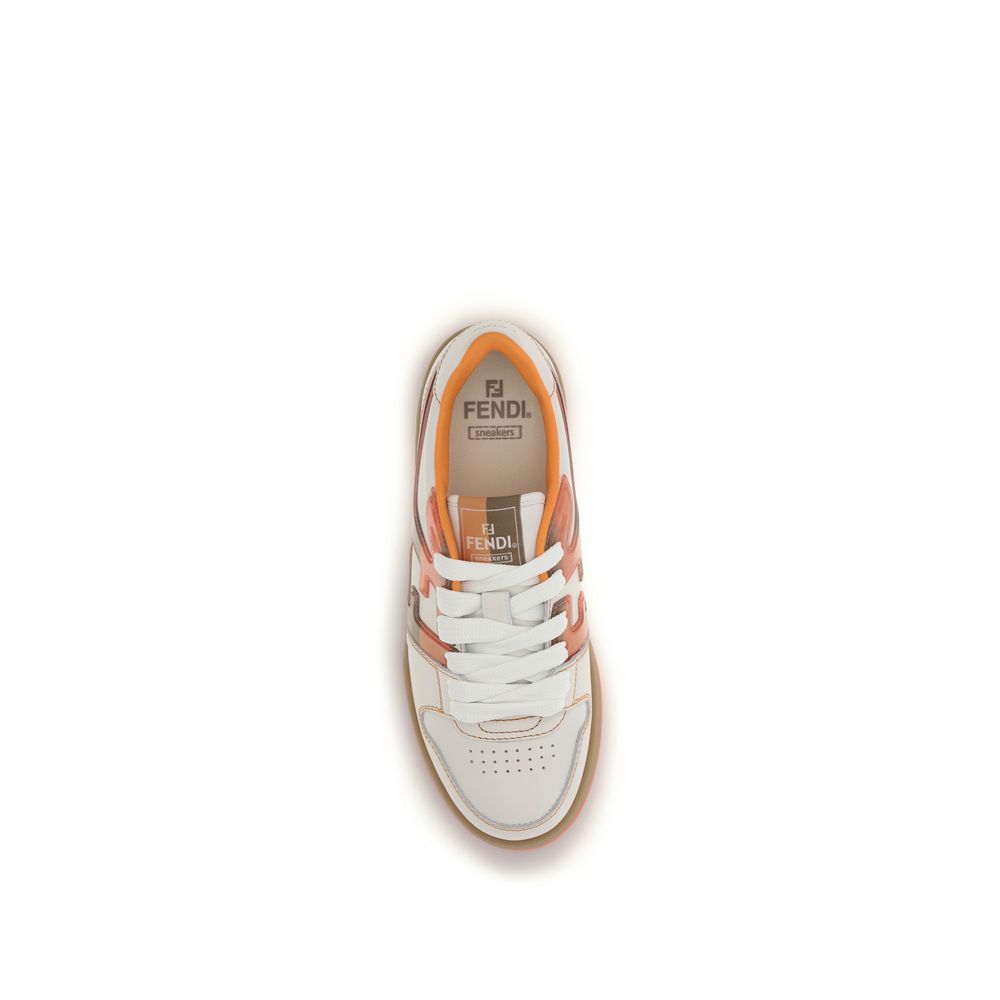 Multicolor Leather Sneakers with Suede Accents