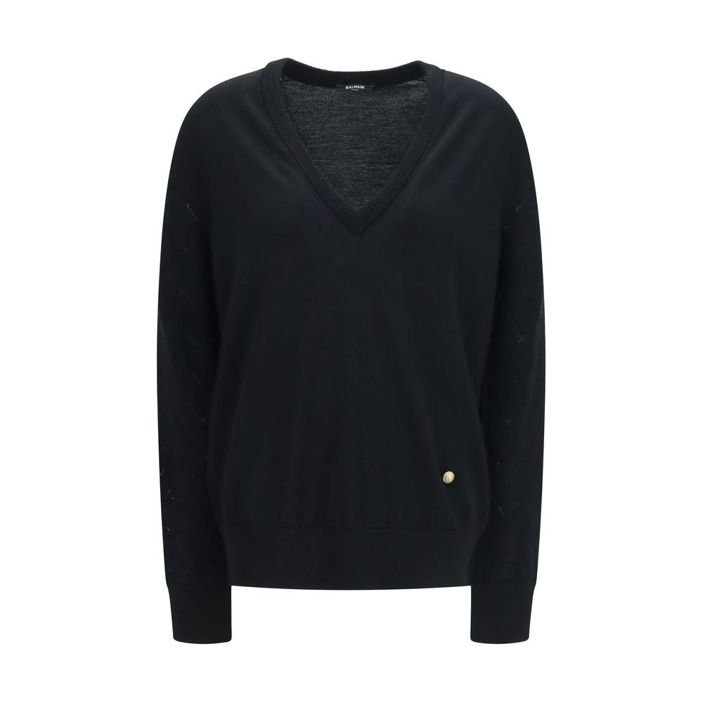 Schwarzes Woll-Ovis-Aries-Sweatshirt