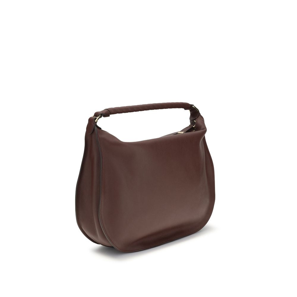 Brown Leather Marcie Shoulder Bag