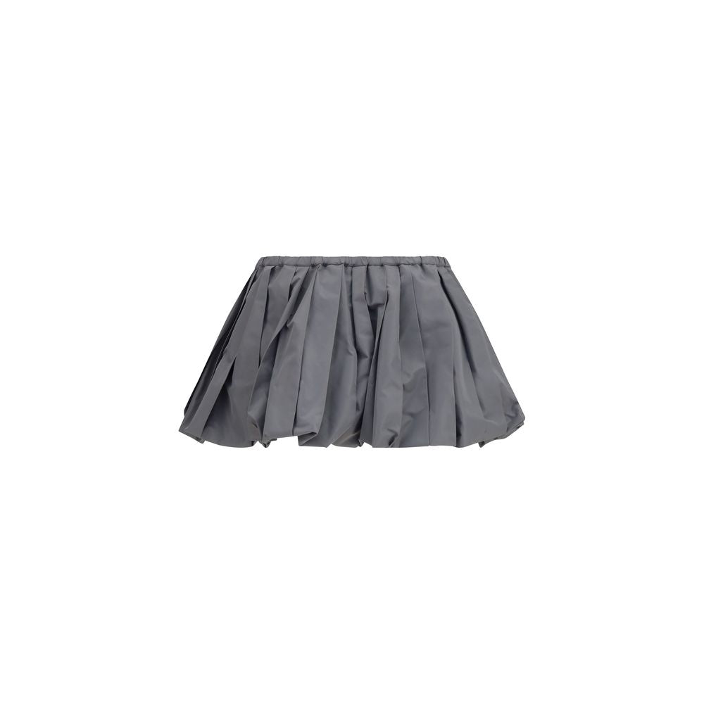 Gray Synthetic Balloon Mini Skirt