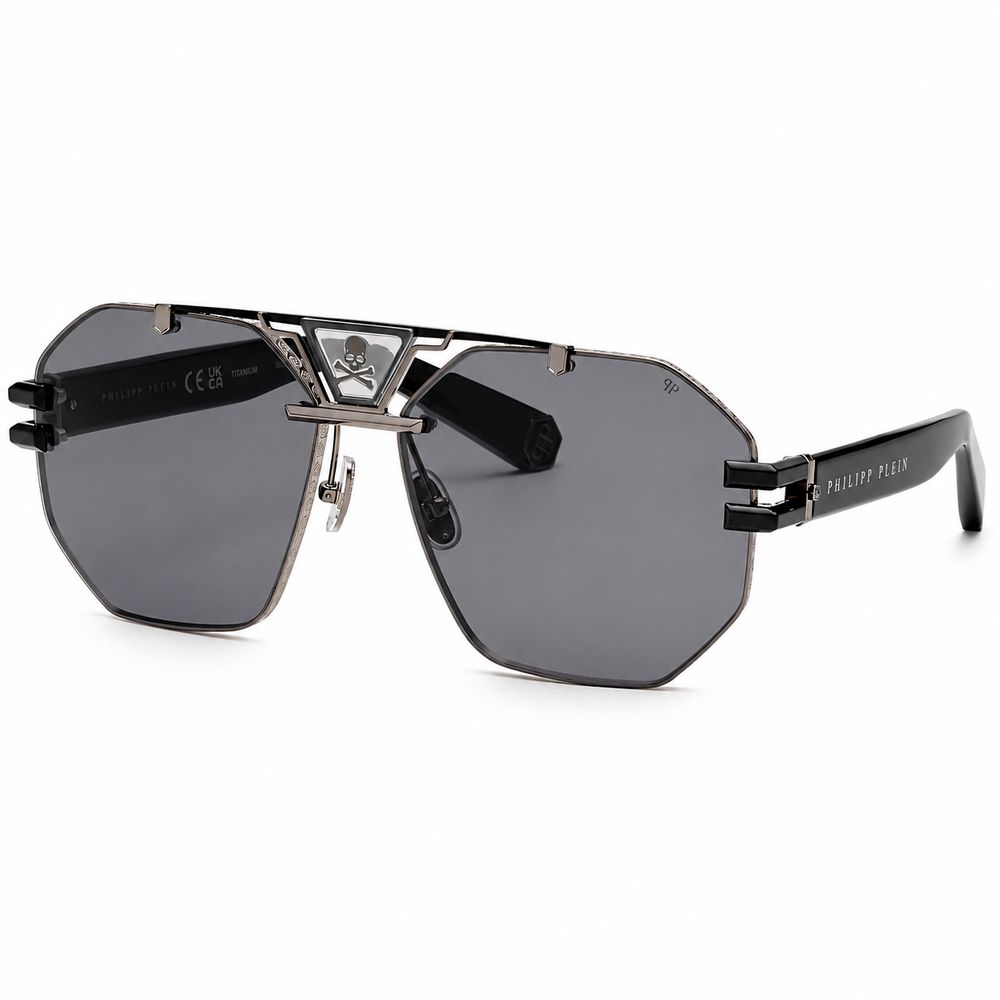 Schwarze Sonnenbrille aus Kunstmetall