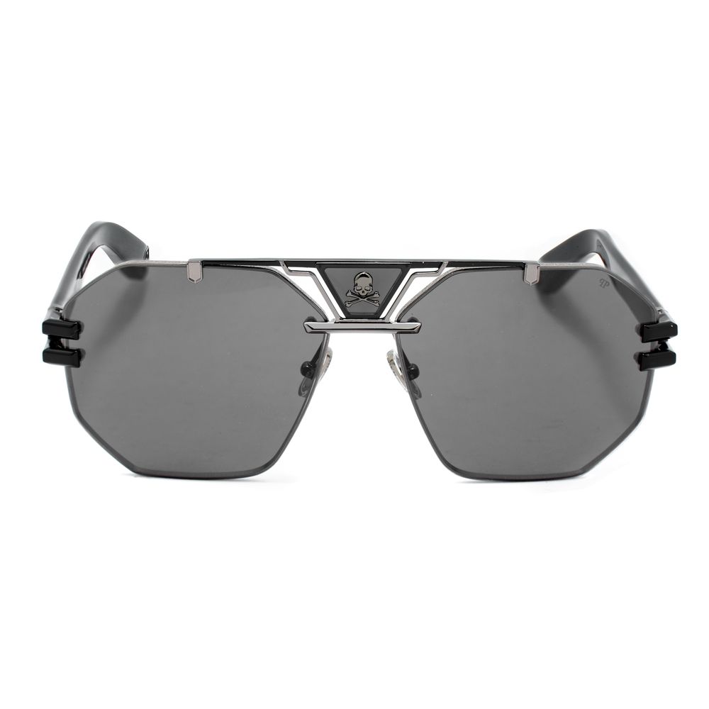 Schwarze Sonnenbrille aus Kunstmetall