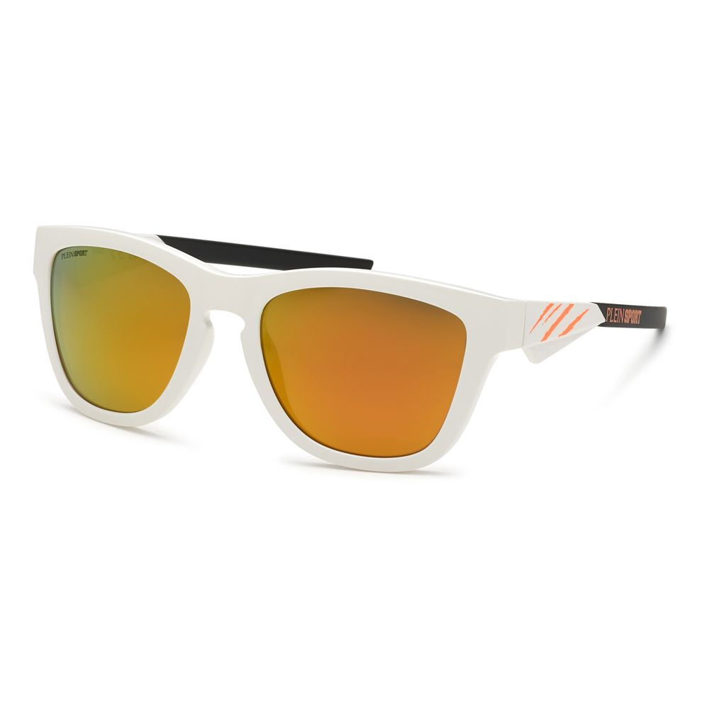 White Synthetic Sunglasses with Polarized Lenses