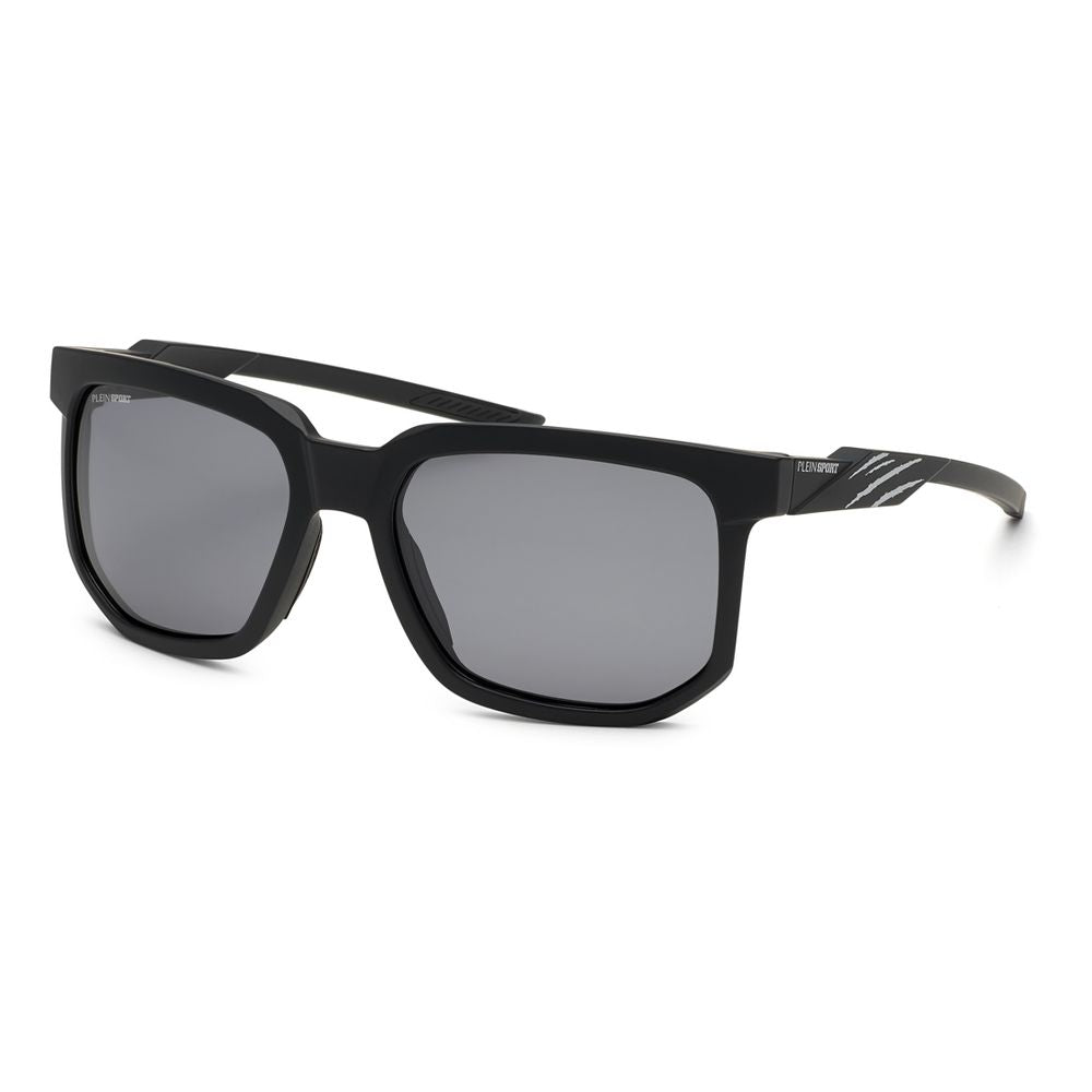 Schwarze Synthetik-Sonnenbrille mit polarisierten Gläsern