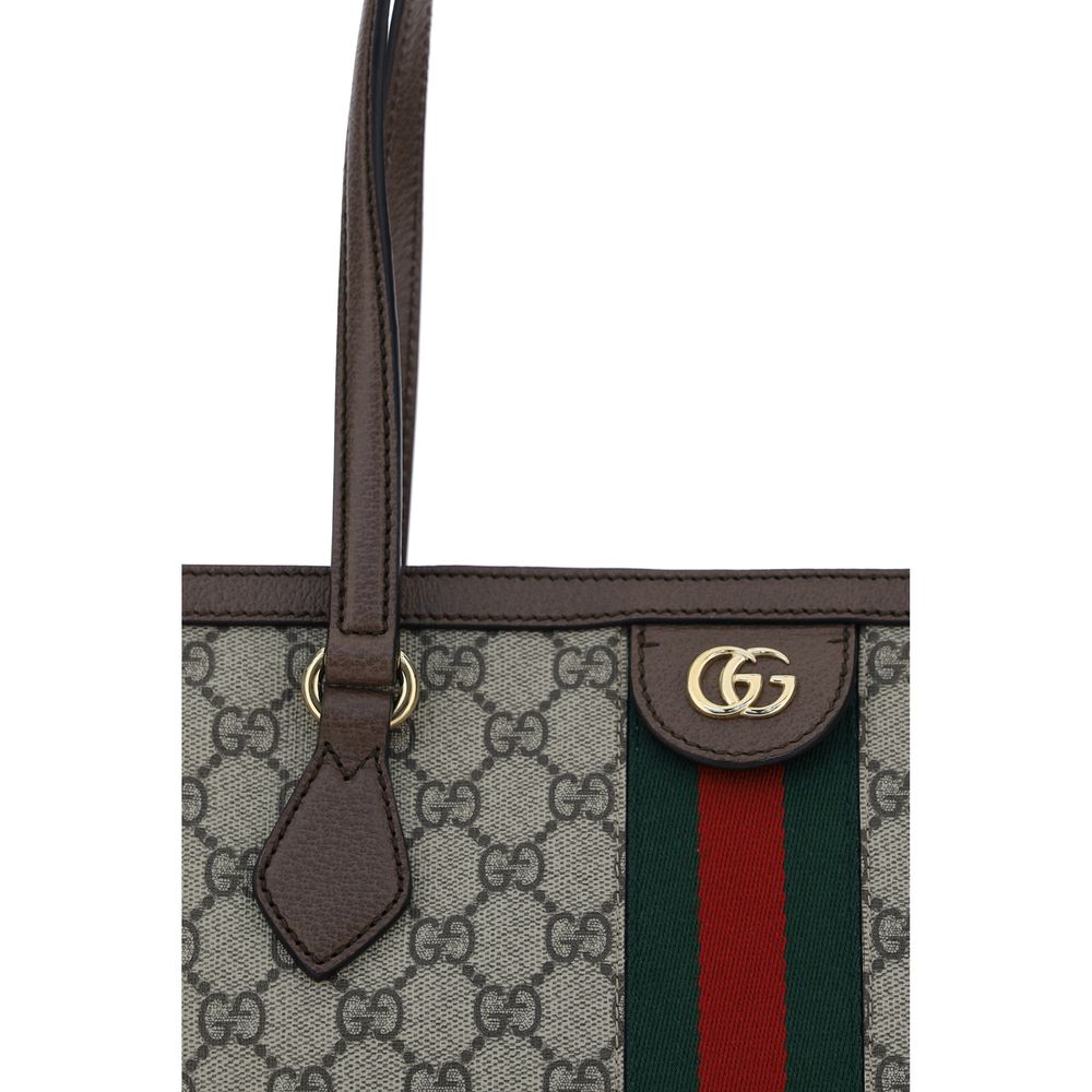 Multicolor Ophidia Shoulder Bag with Leather Trim