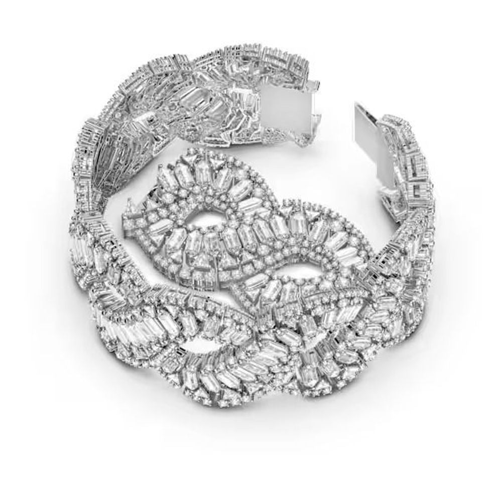 Grey Synthetic Bracelet with Swarovski Detail
