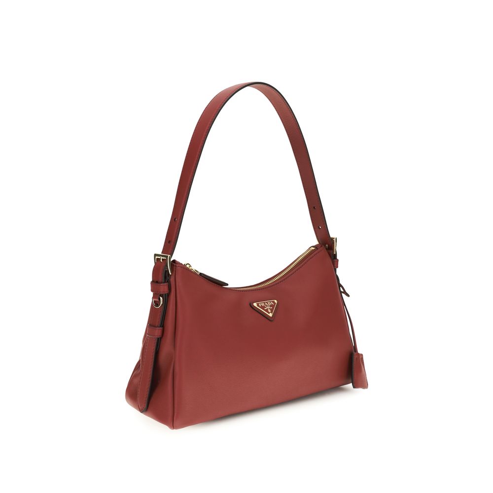 Multicolor Leather Shoulder Bag with Adjustable Strap