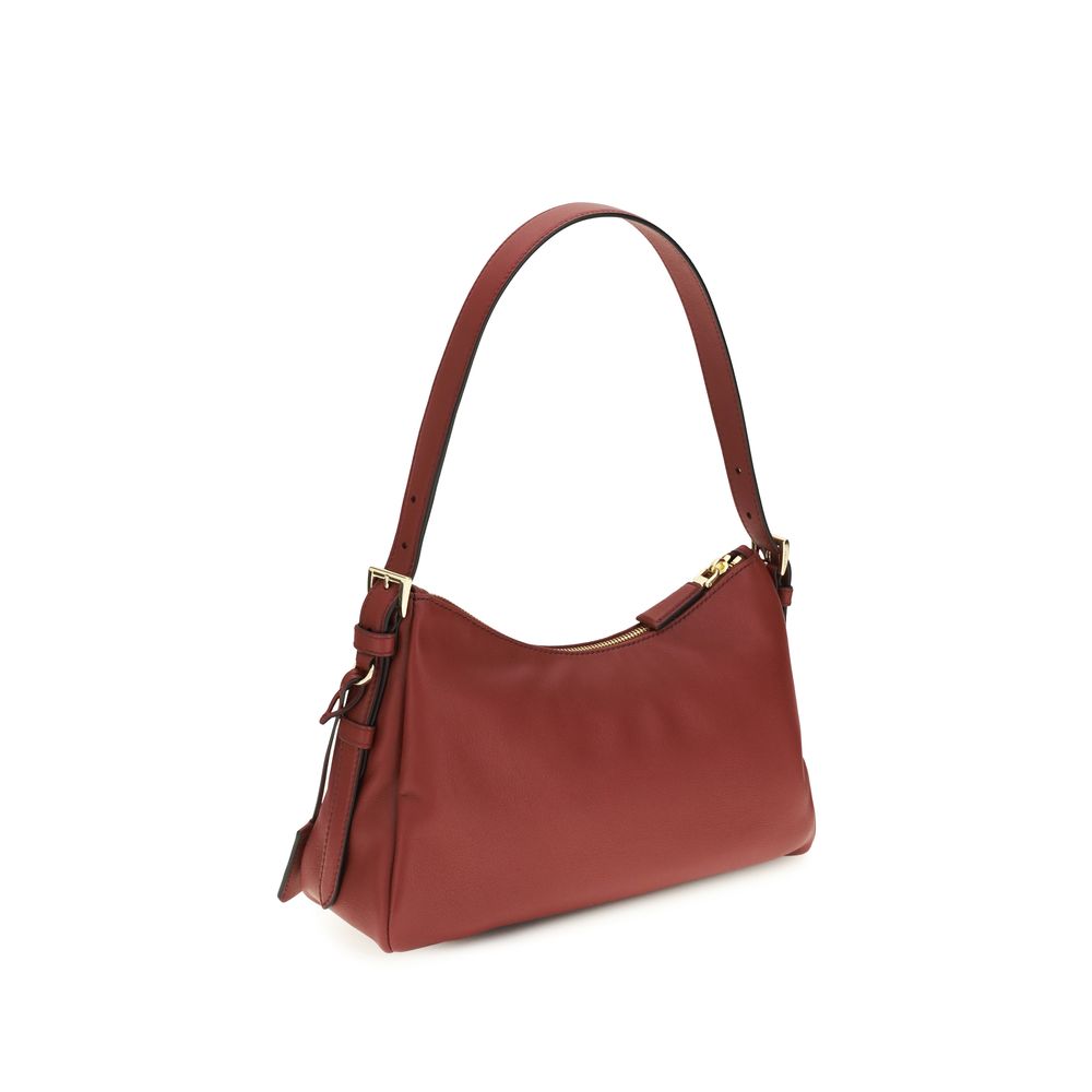 Multicolor Leather Shoulder Bag with Adjustable Strap