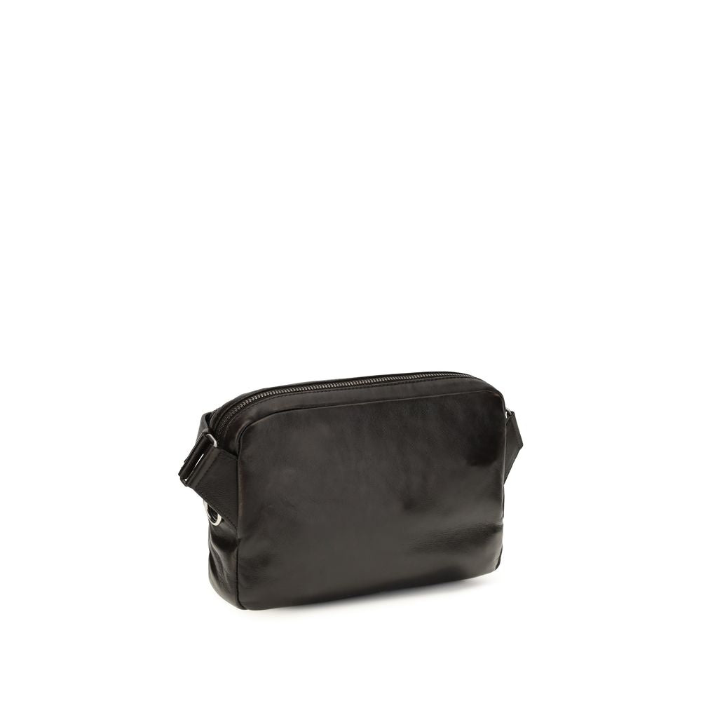 Brown Leather Shoulder Bag with Adjustable Strap