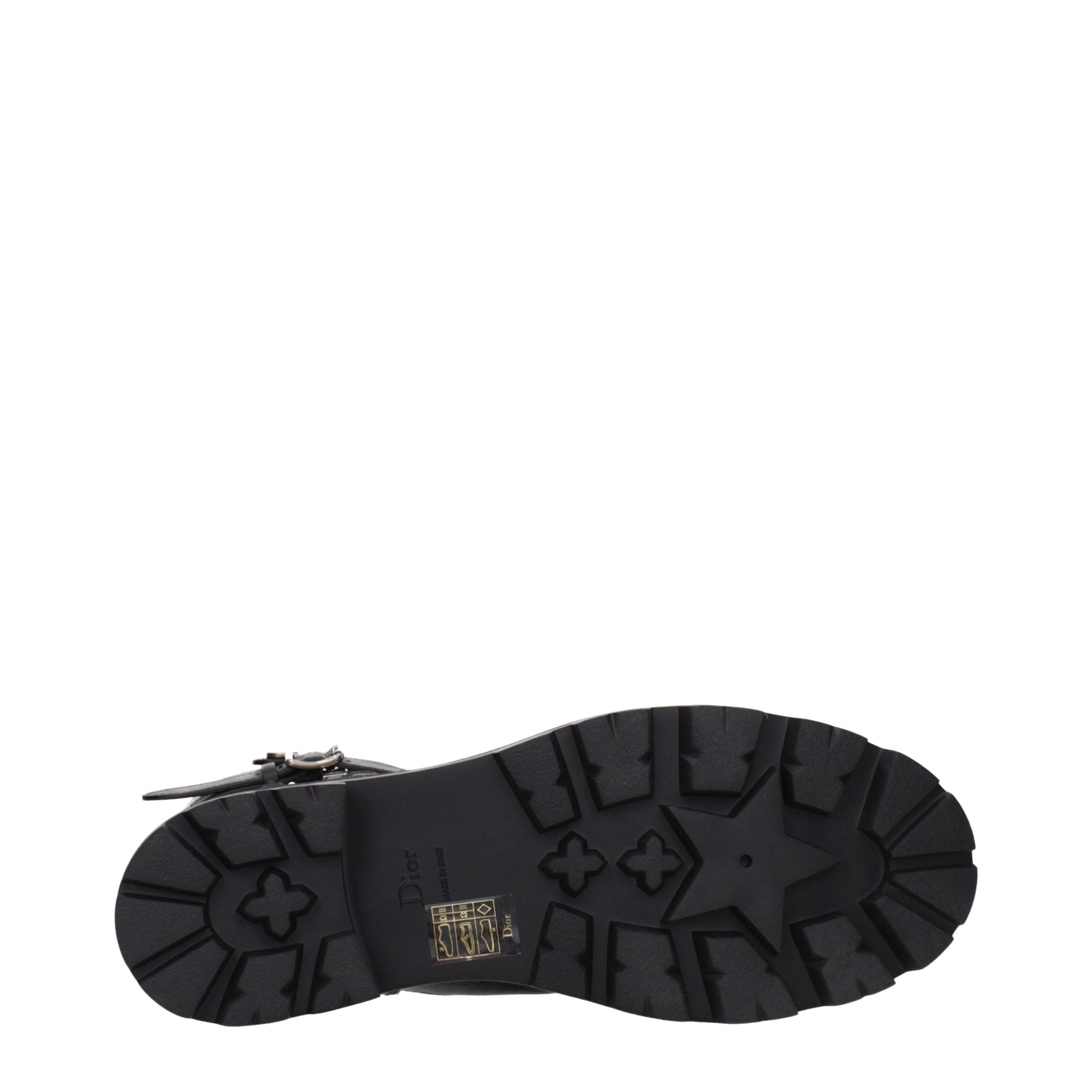 Schwarze Lederstiefeletten von Christian Dior