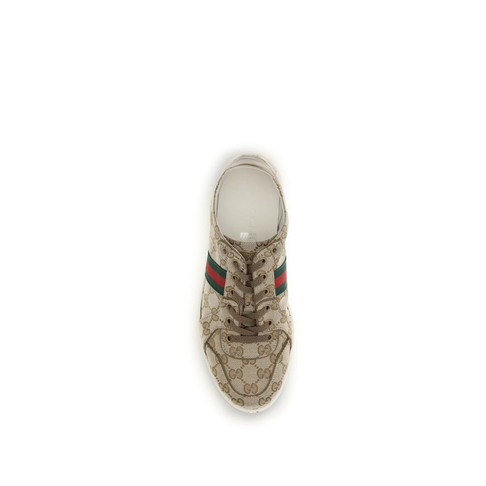 Beige Gucci Sneakers in Signature GG Fabric