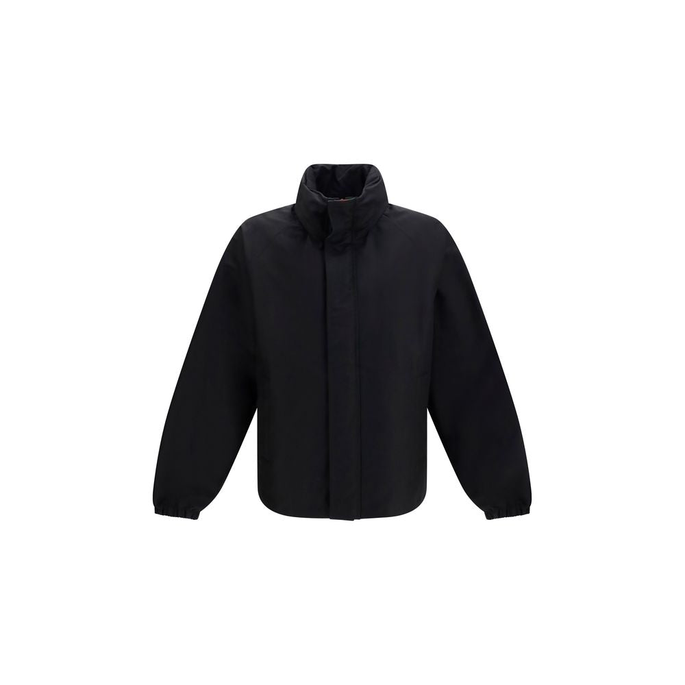 Schwarze Baumwoll-Jacke mit durchgehendem Reißverschluss von Gucci