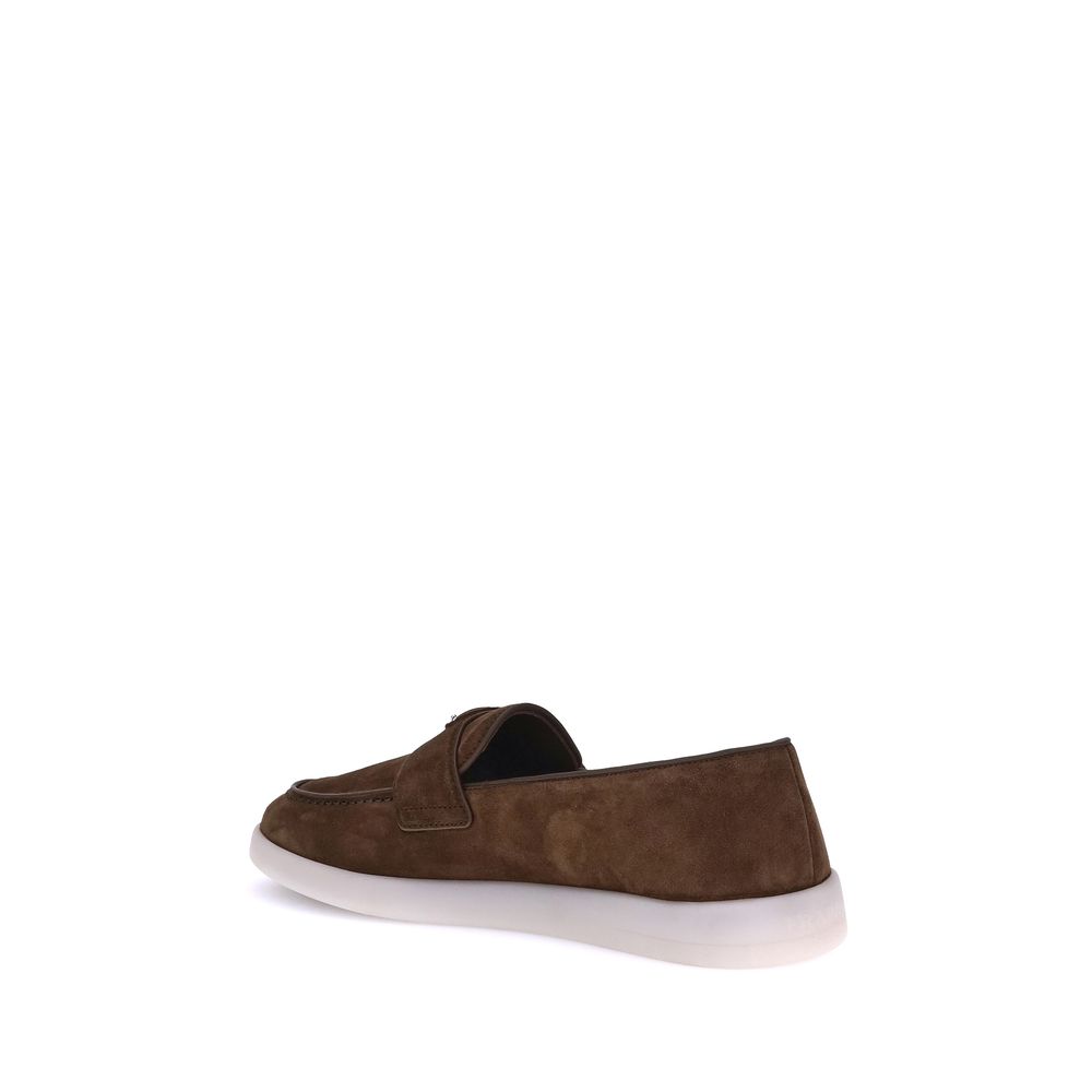Brown Leather Loafers with Almond Toe