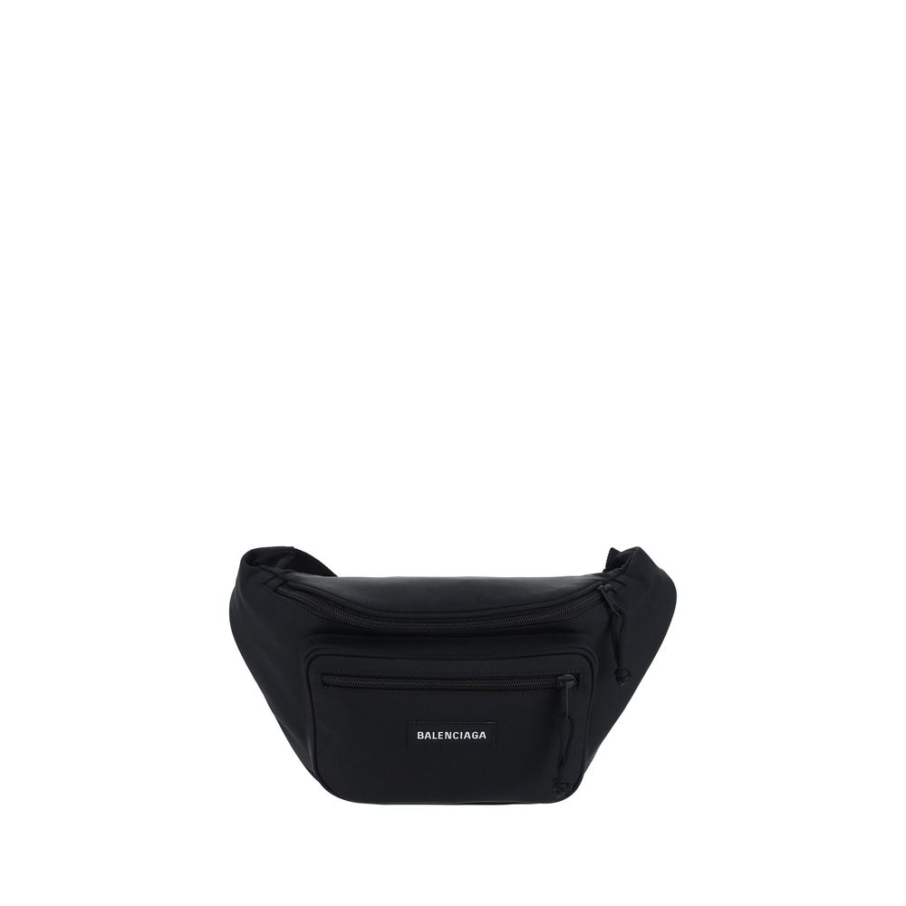 Schwarze Kunstleder-Clutch mit Reißverschluss