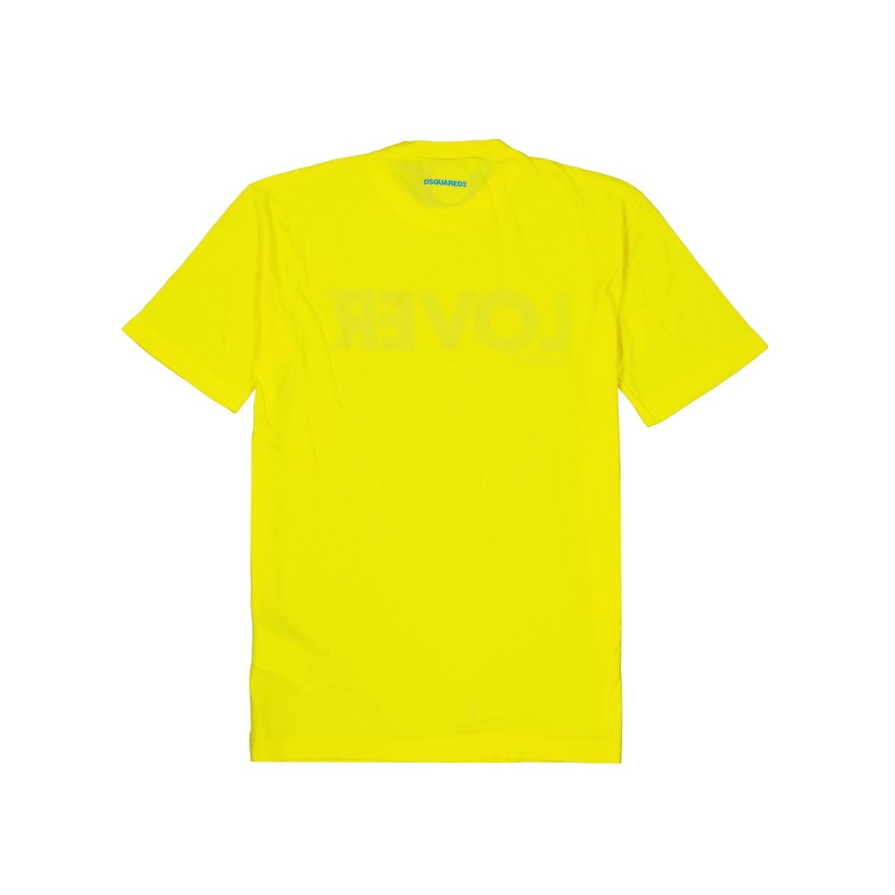 Bicolor Cotton T-Shirt with Back Logo Detail