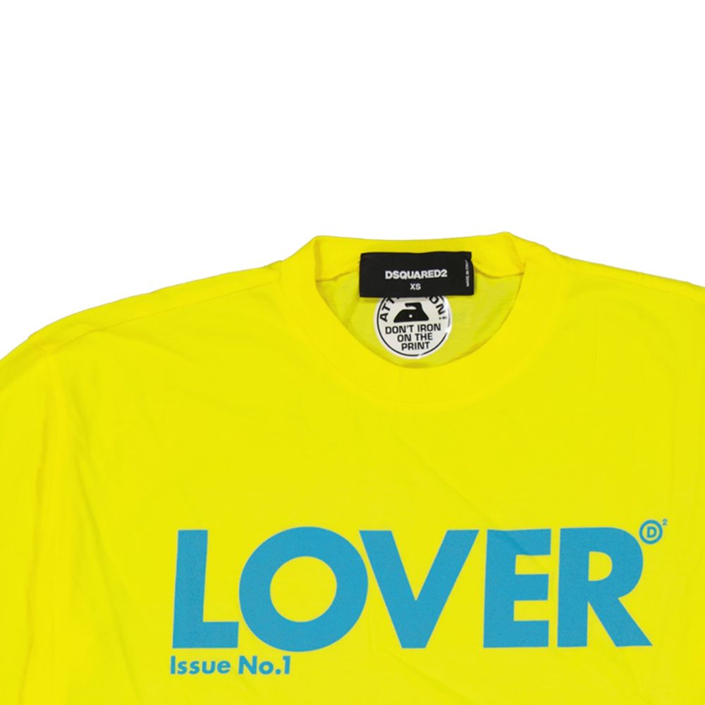 Bicolor Cotton T-Shirt with Back Logo Detail