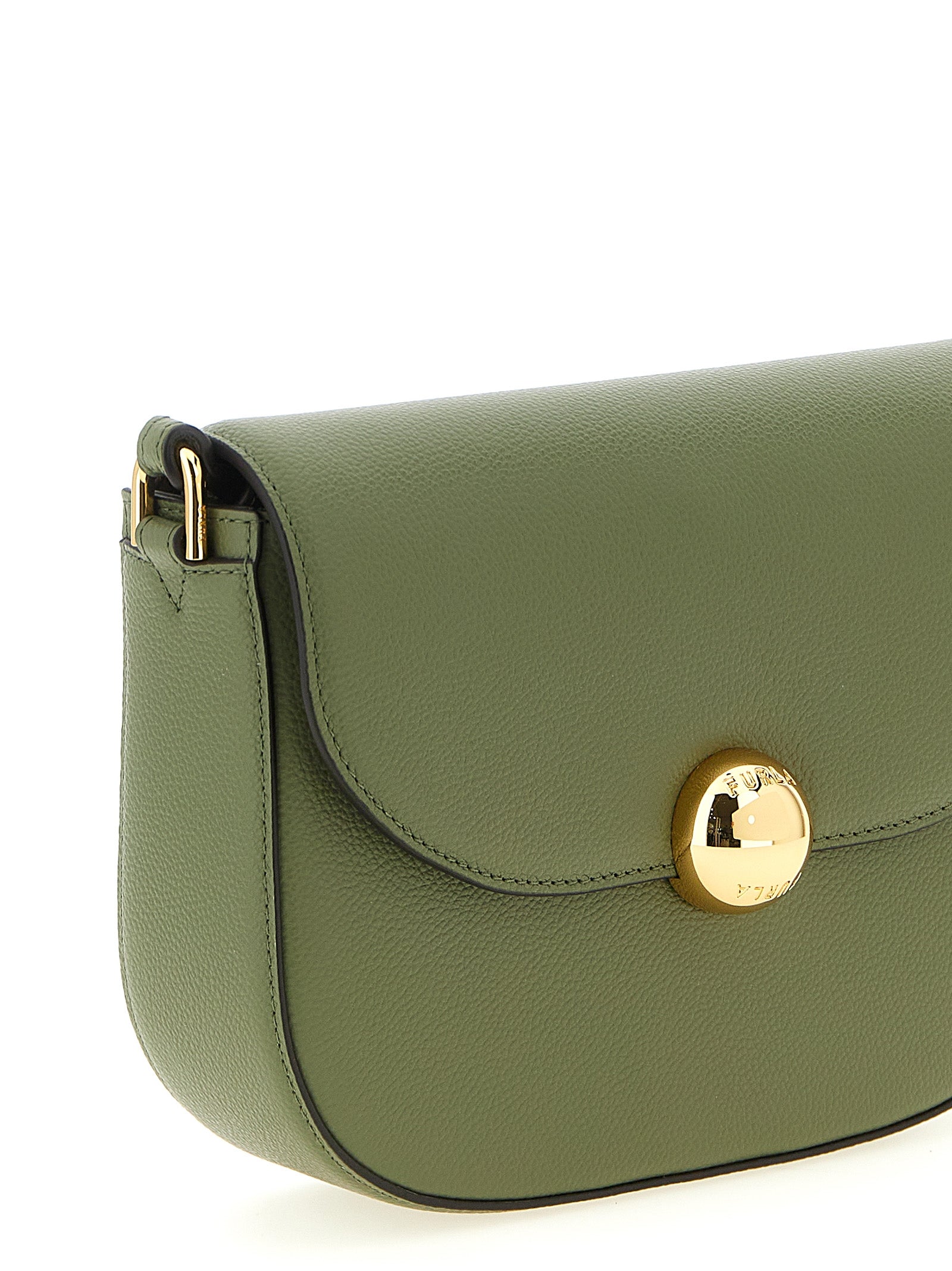 Furla Green Moonlight Crossbody Bag Leather