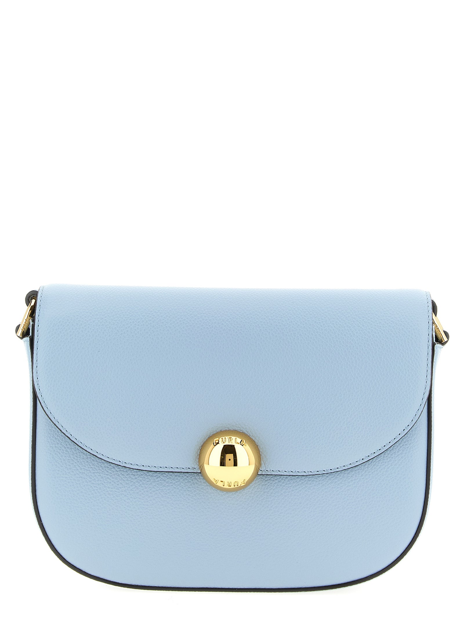 Furla Light Blue Moonlight Crossbody Leather Bag