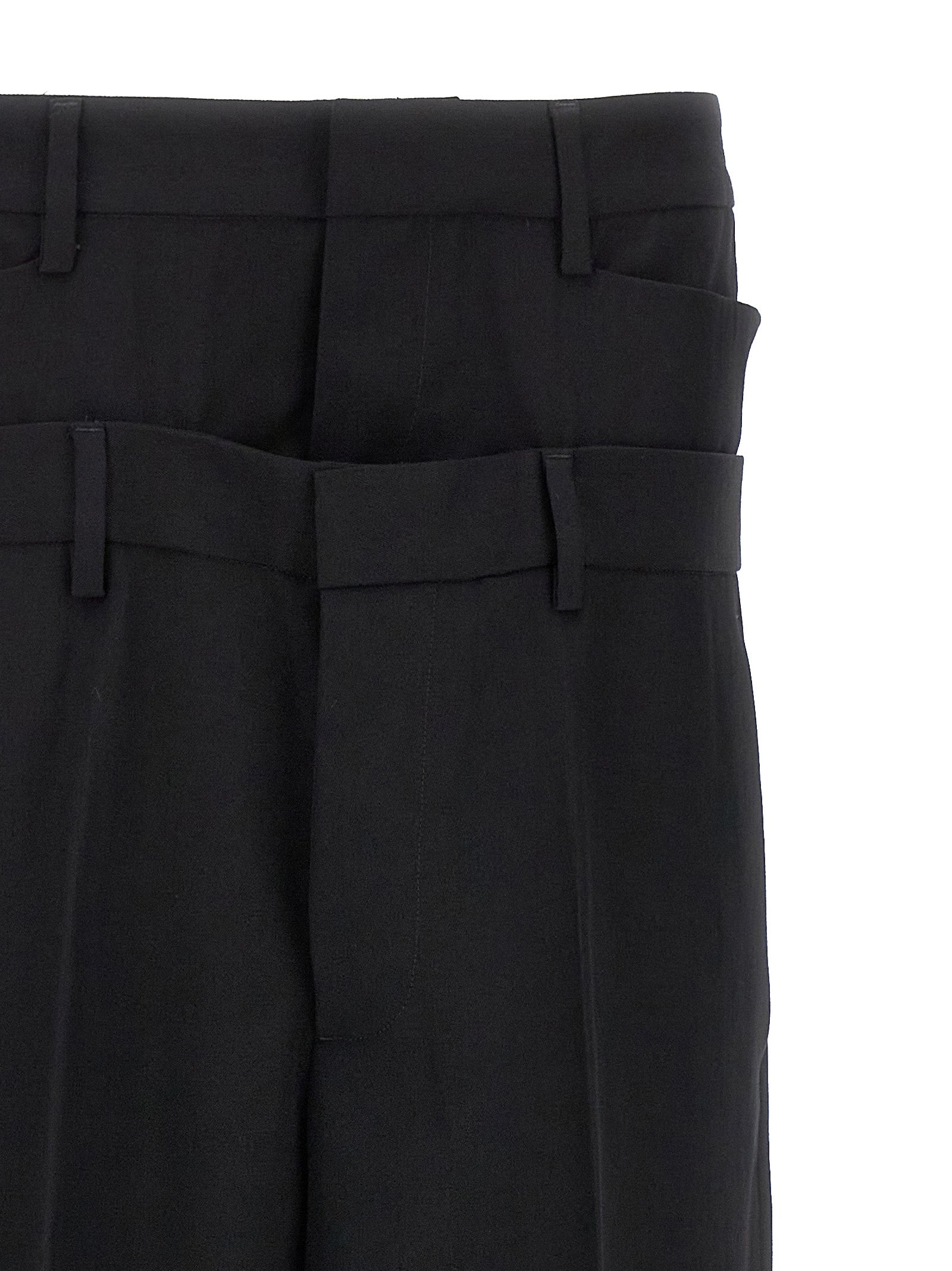 Black Virgin Wool Dress Pants