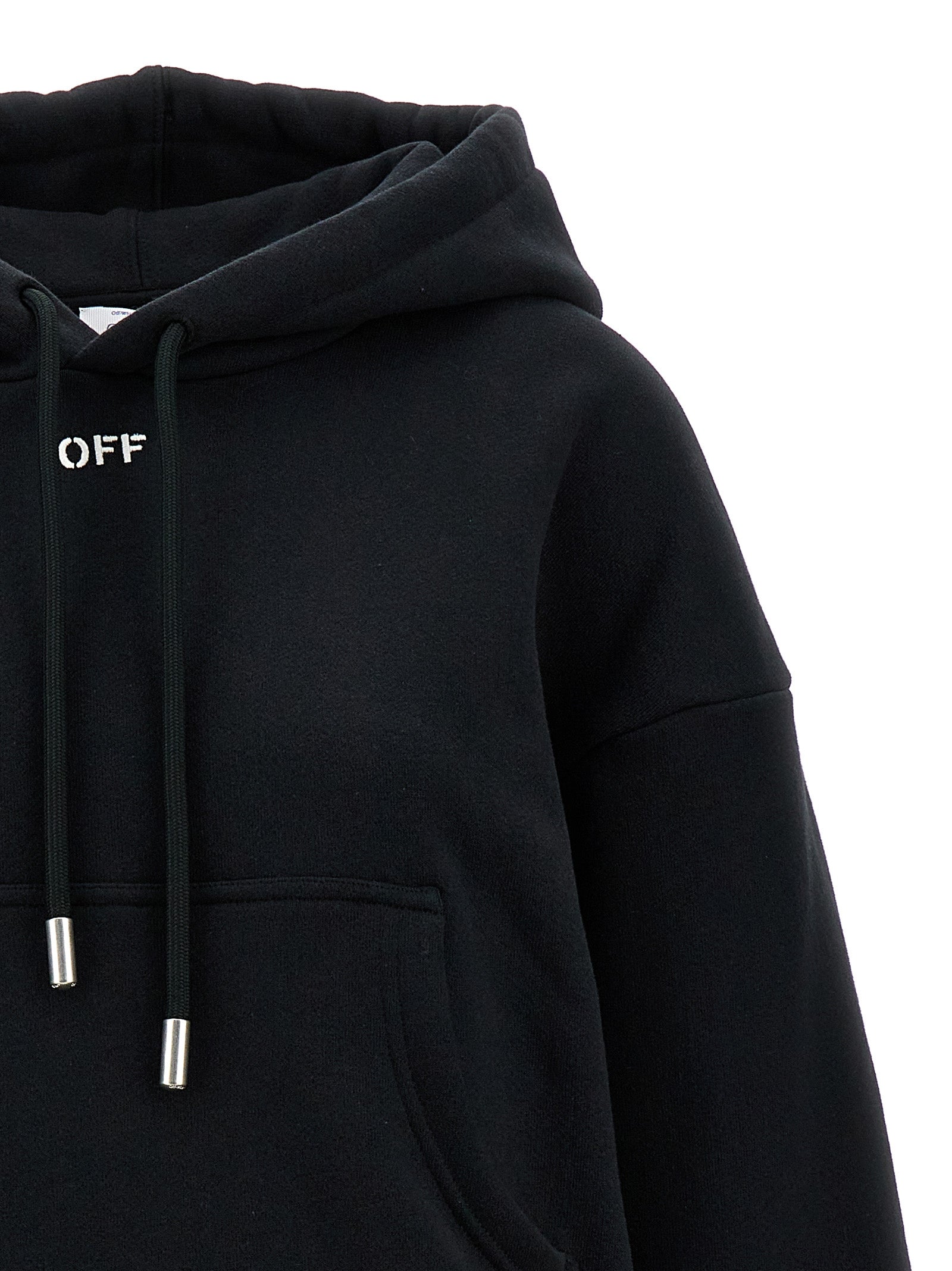 Off-White Black Cotton Hoodie