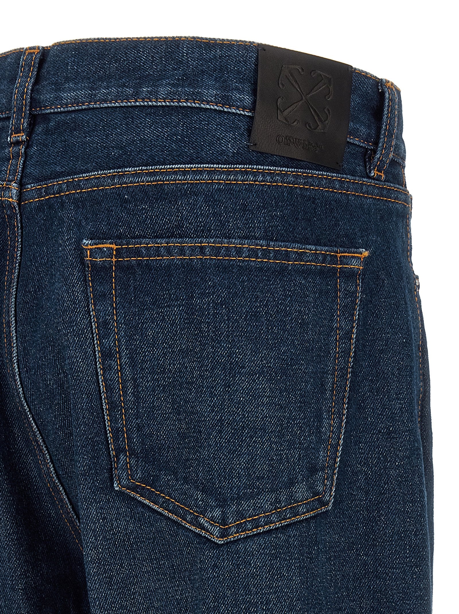 Jean en jean Off-White bleu en coton