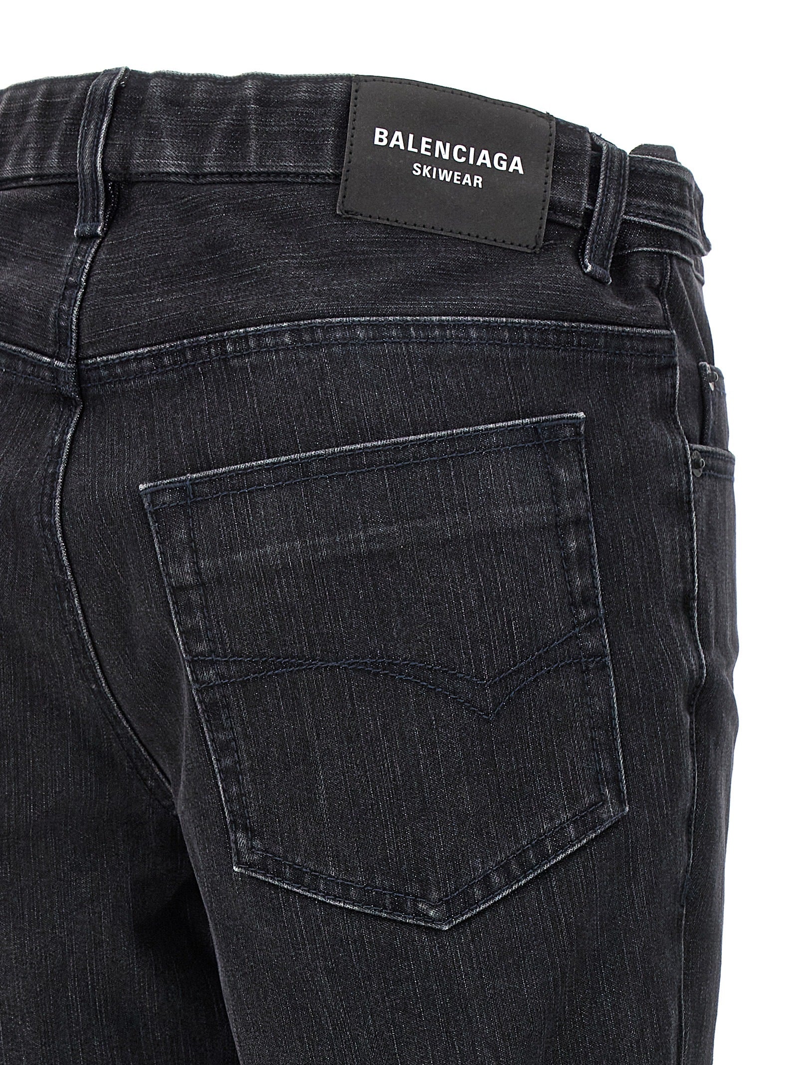 Balenciaga Black Cotton Flared Jeans