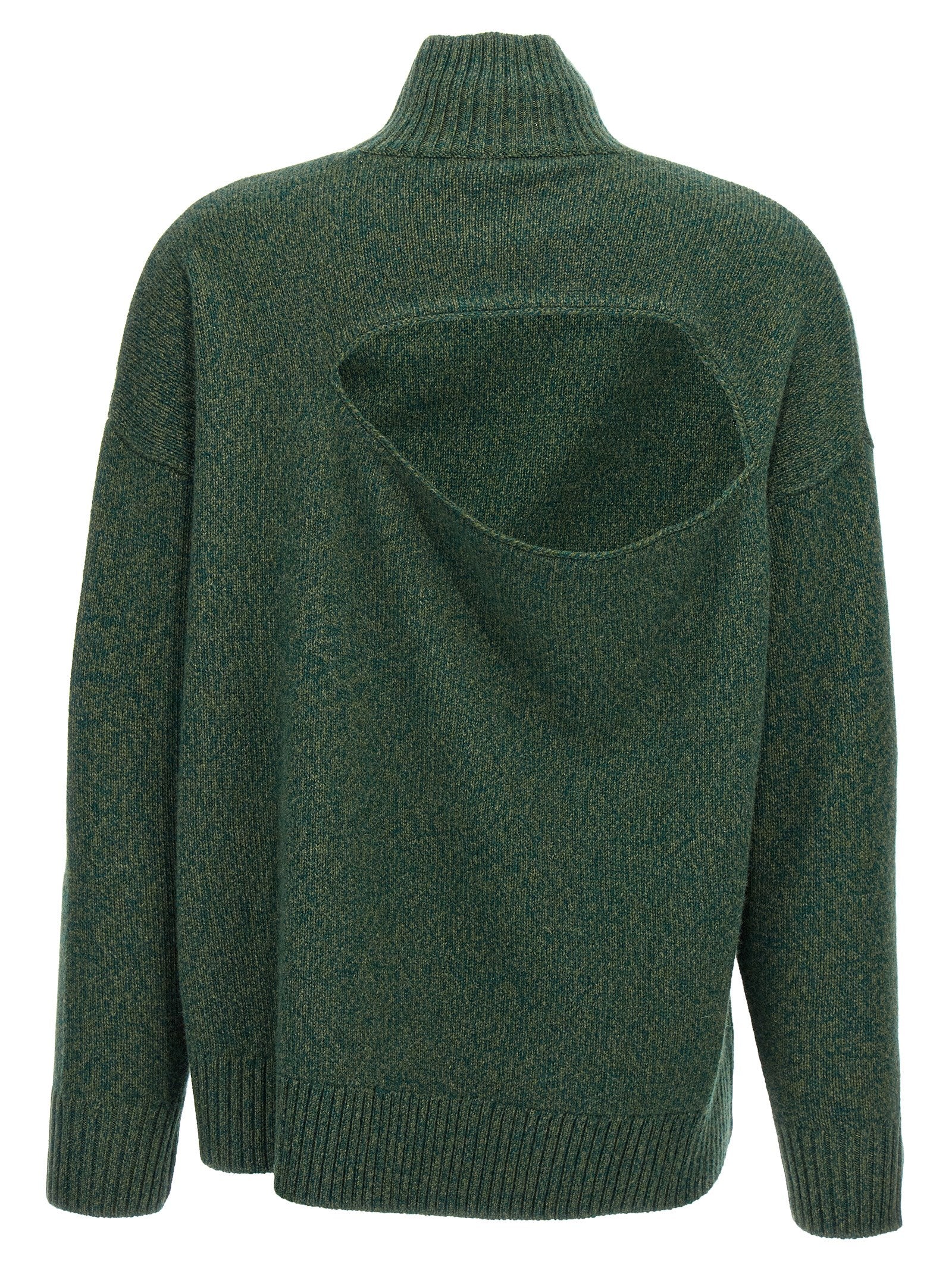 Victoria Beckham Green Convertible Wool Cashmere Cardigan