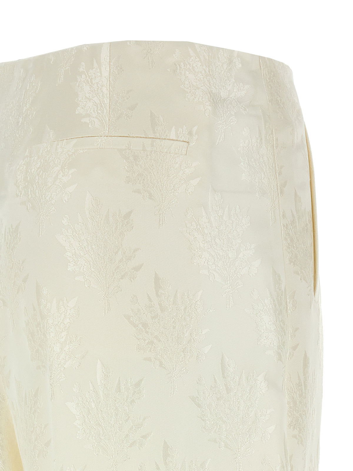Pantalon décontracté Fendi en soie blanche