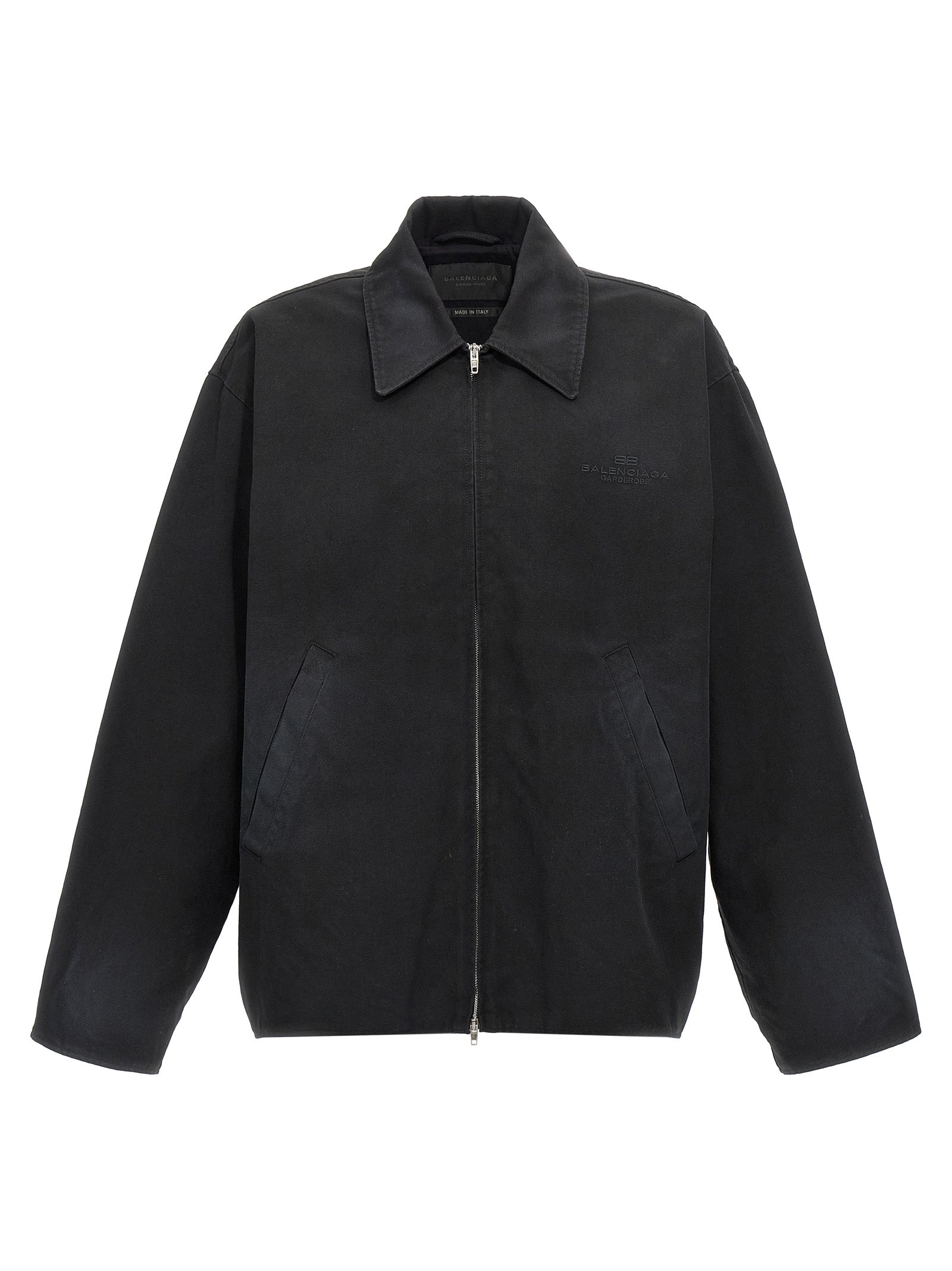 Balenciaga Veste longue en coton noir