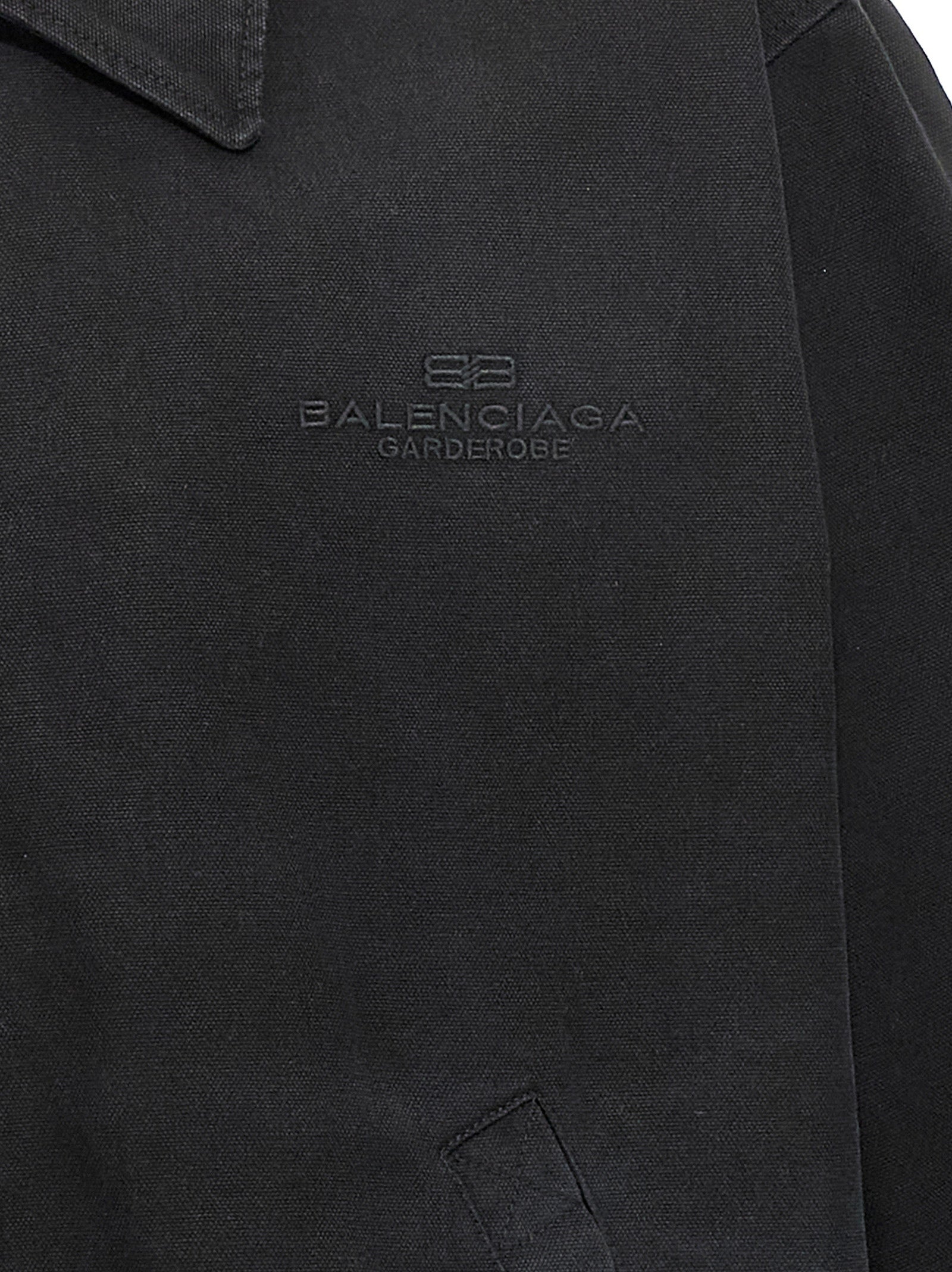 Balenciaga Veste longue en coton noir
