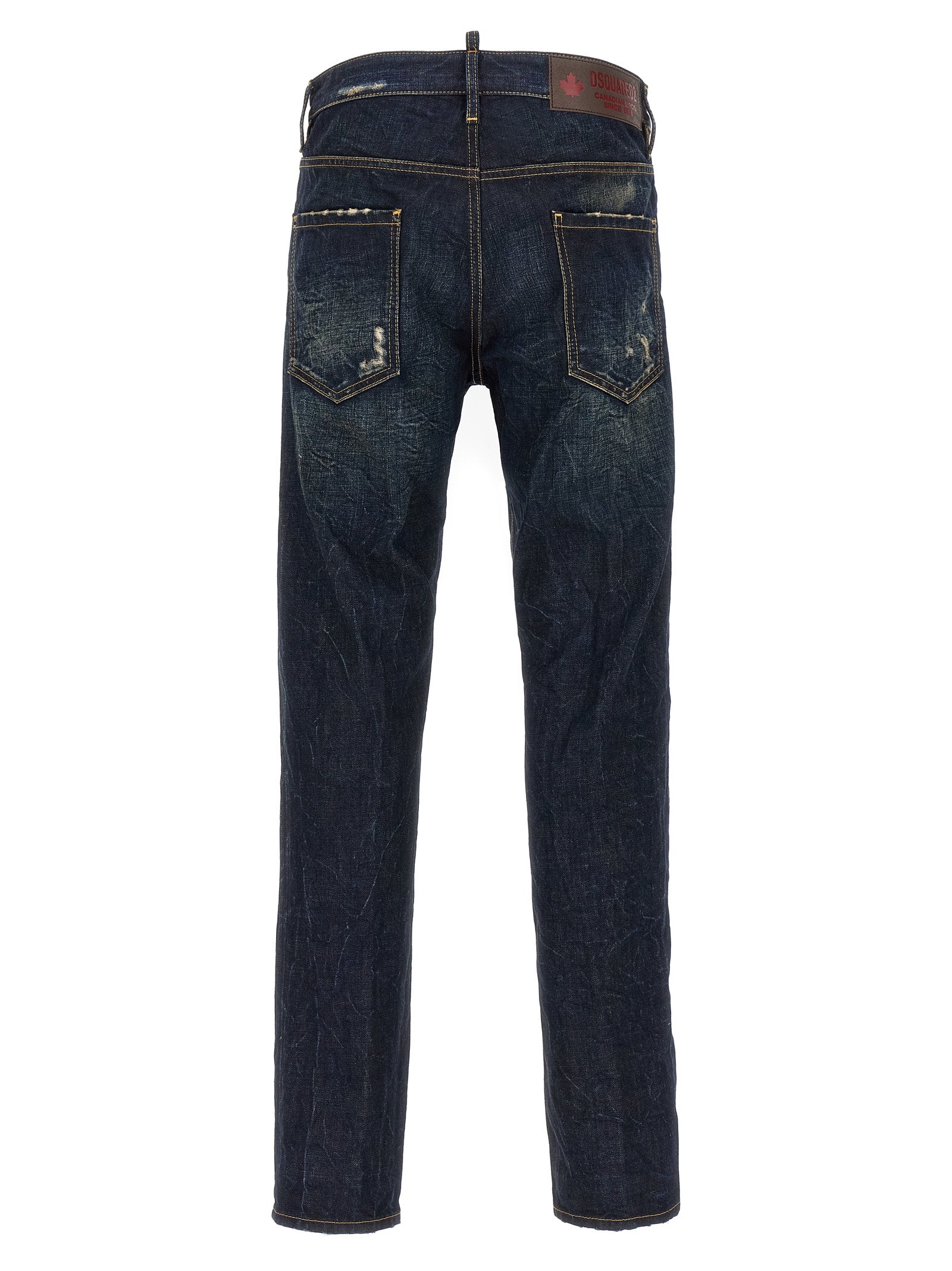 Blue Cotton Slim Fit Jeans