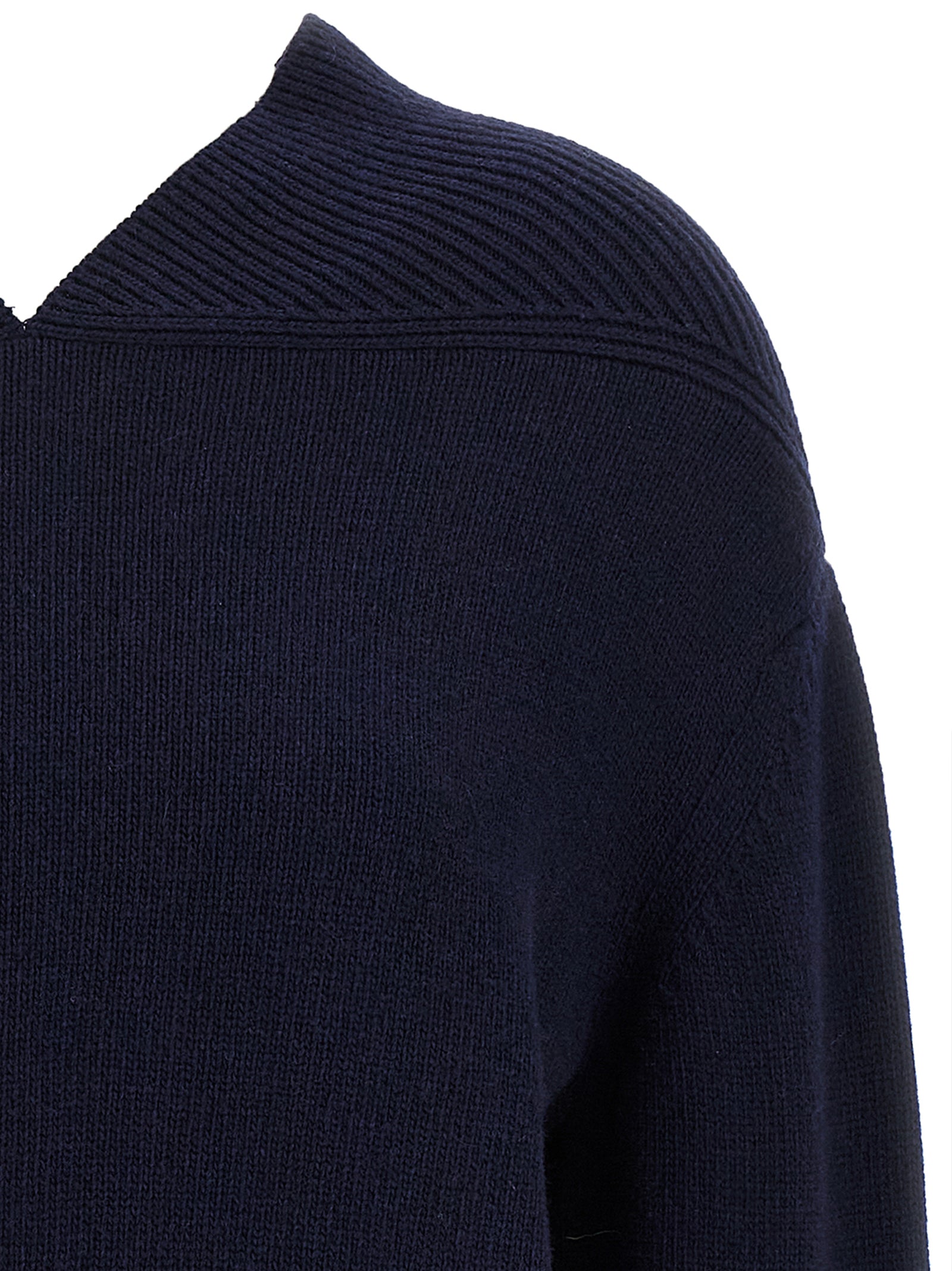 Victoria Beckham Blue Wool Cashmere Blend Cardigan