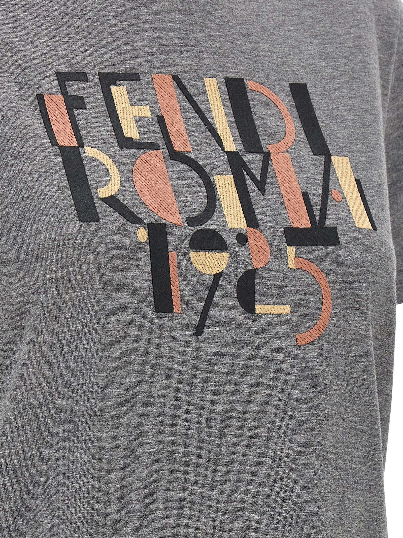 Fendi Grau Baumwoll-T-Shirt