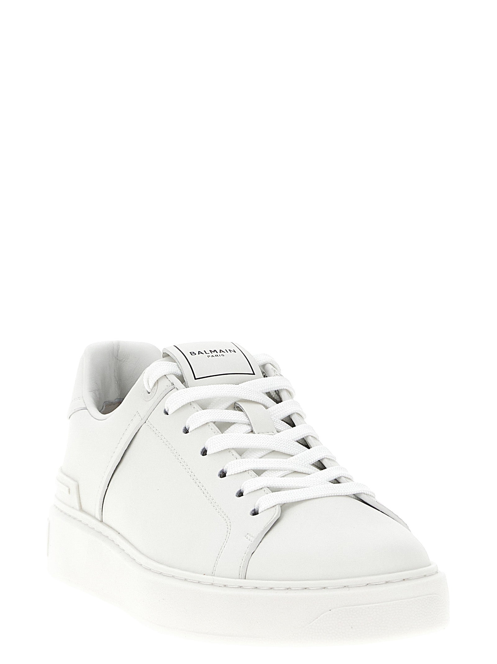 Baskets basses Balmain en cuir de veau blanc