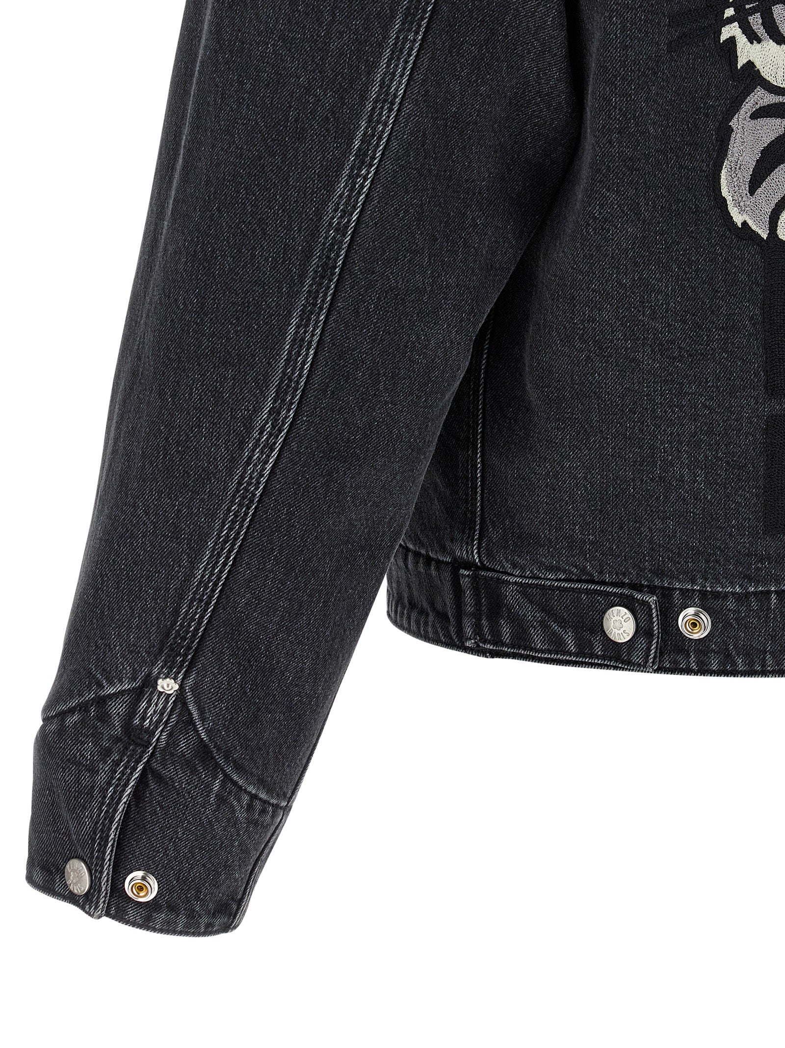 Black Cotton Denim Jacket