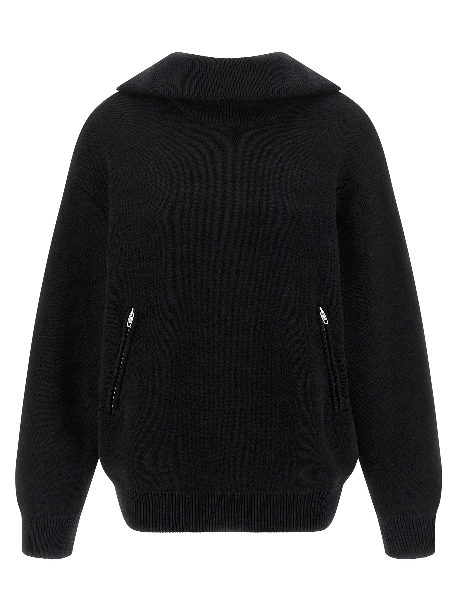 Balenciaga Cardigan aus schwarzer Baumwolle
