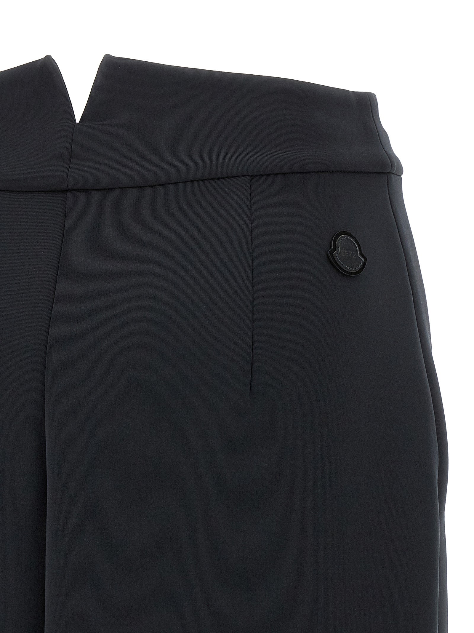 Jupe mi-longue MONCLER GENIUS en polyester noir