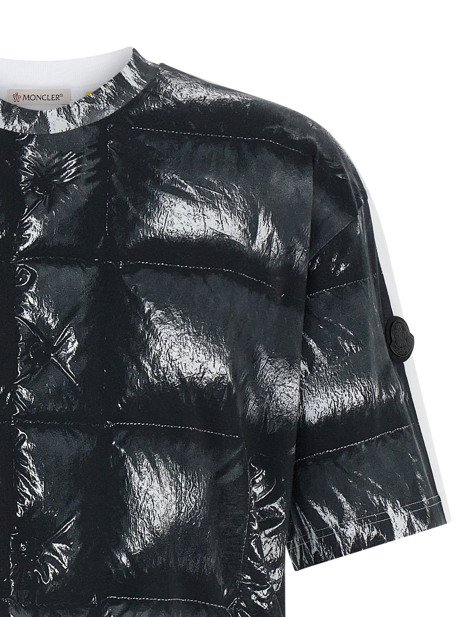 T-shirt noir en coton MONCLER GENIUS