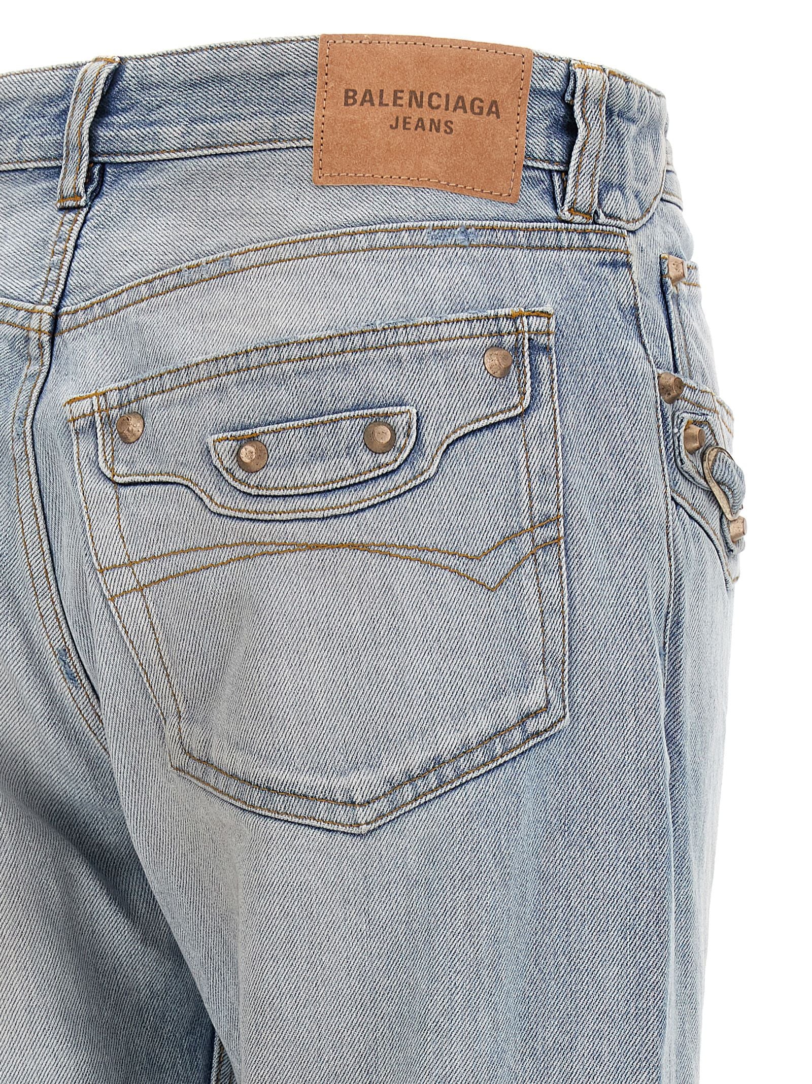 Balenciaga Blaue Jeans aus Baumwolle mit geradem Bein
