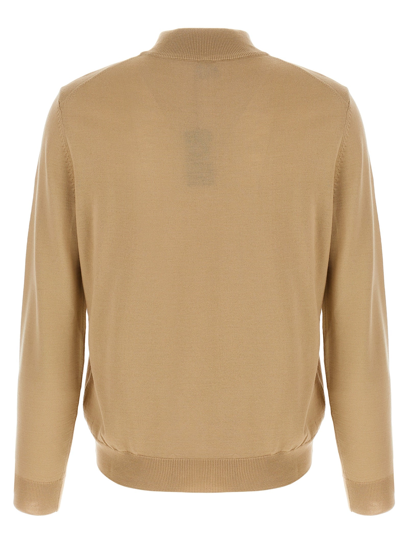 Beige Virgin Wool Cardigan