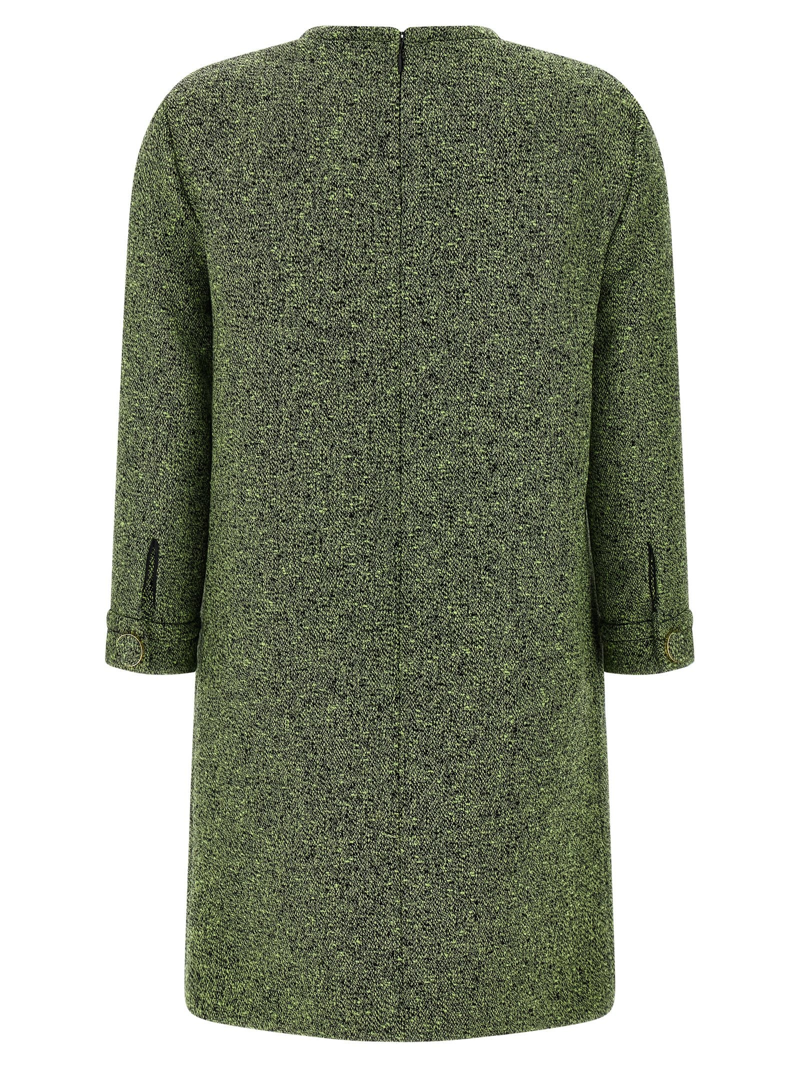 Bicolor Cotton Short Dress