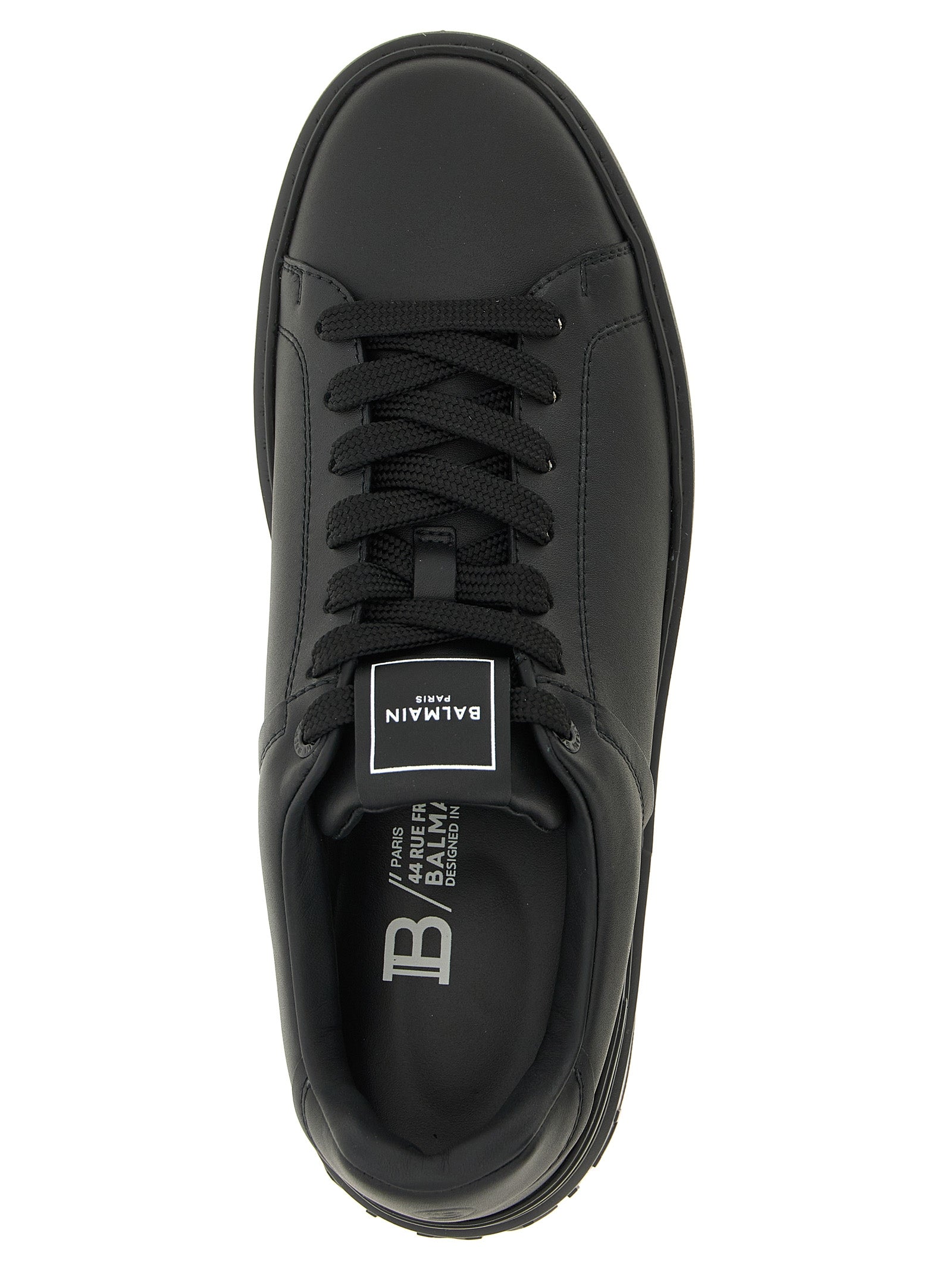 Black Calfskin Low Top Sneakers
