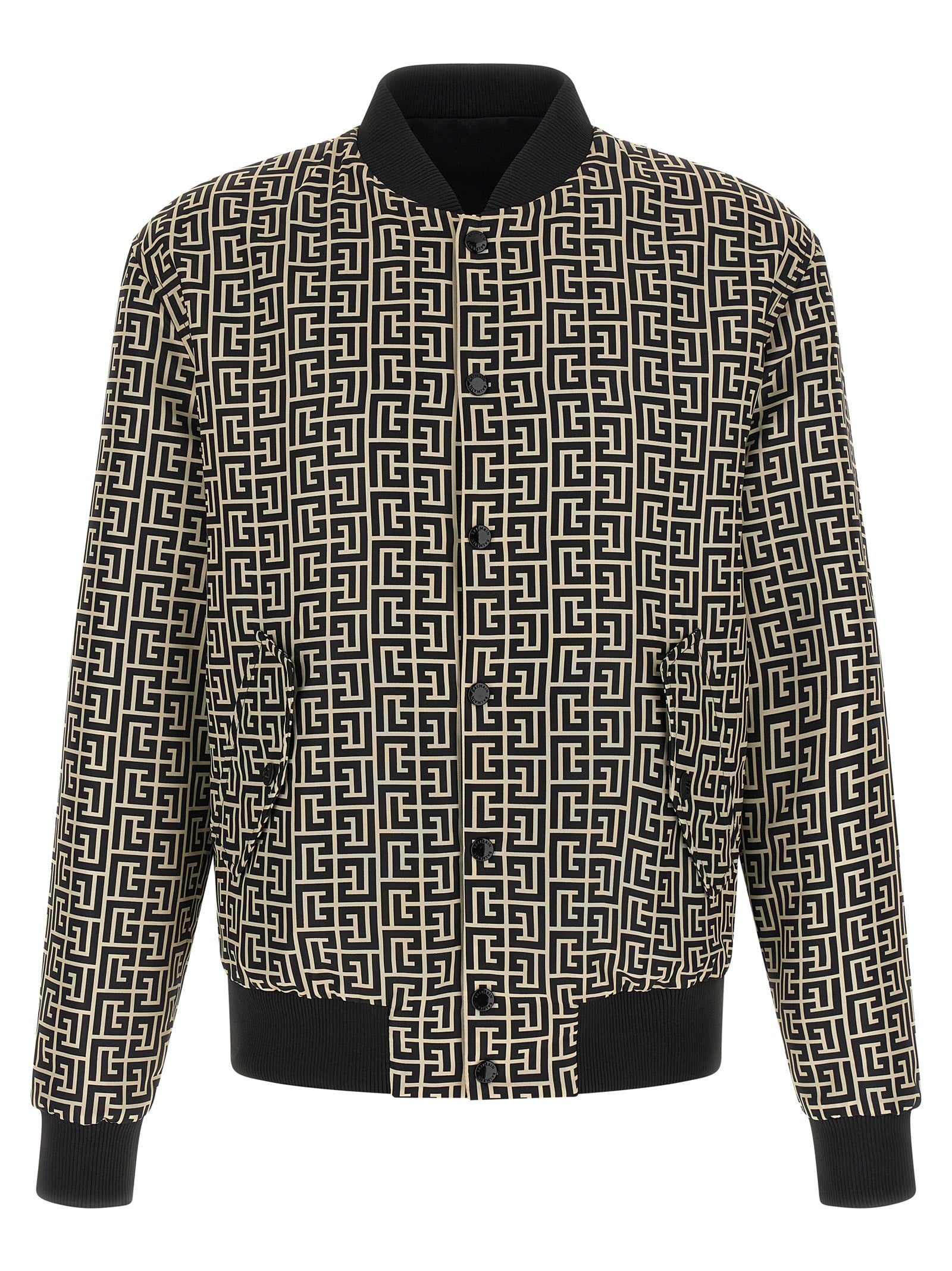 Balmain Bomber aus schwarzem Polyamid